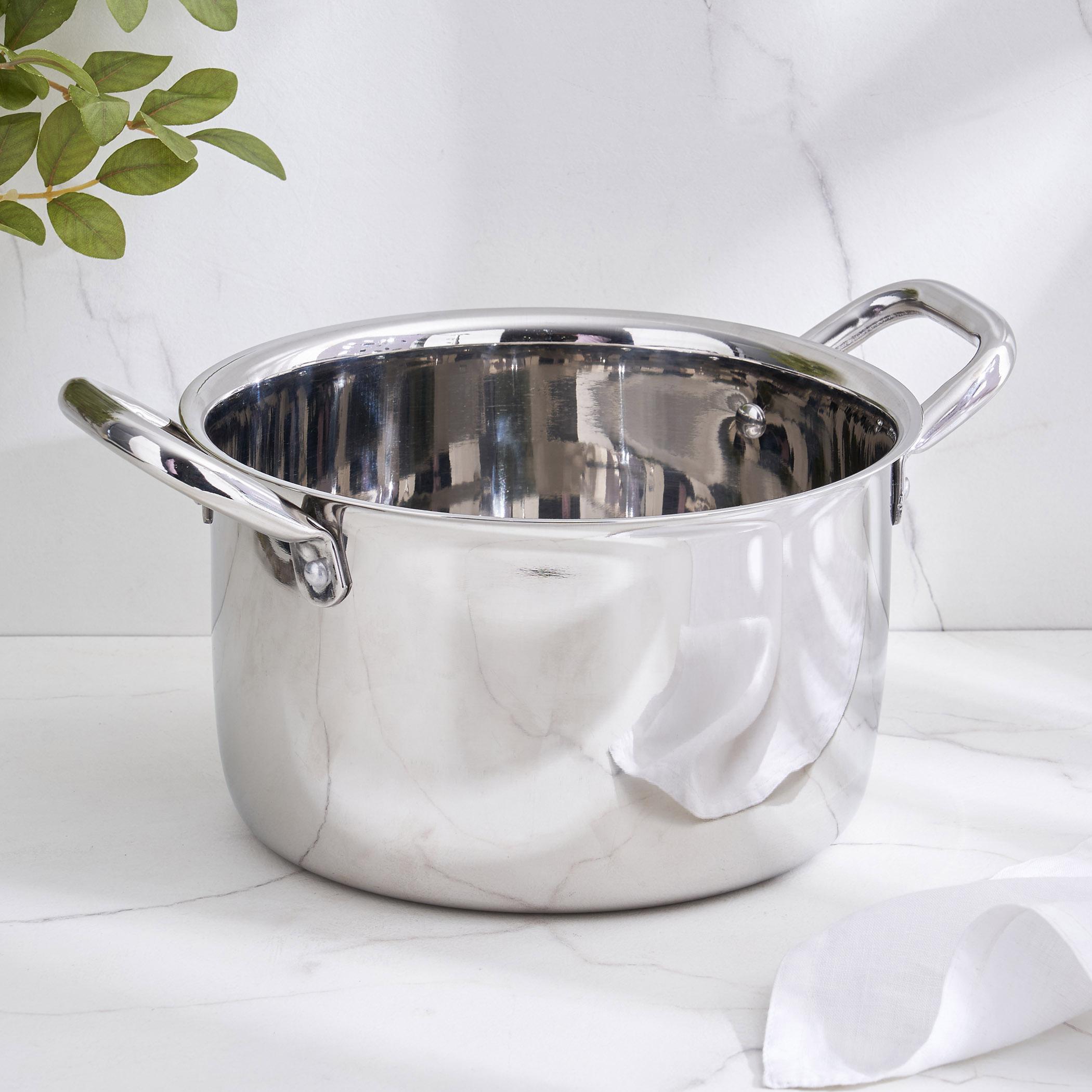 Adalyn Grit Stainless Steel Induction Compatible Casserole - 3.5L in Silver