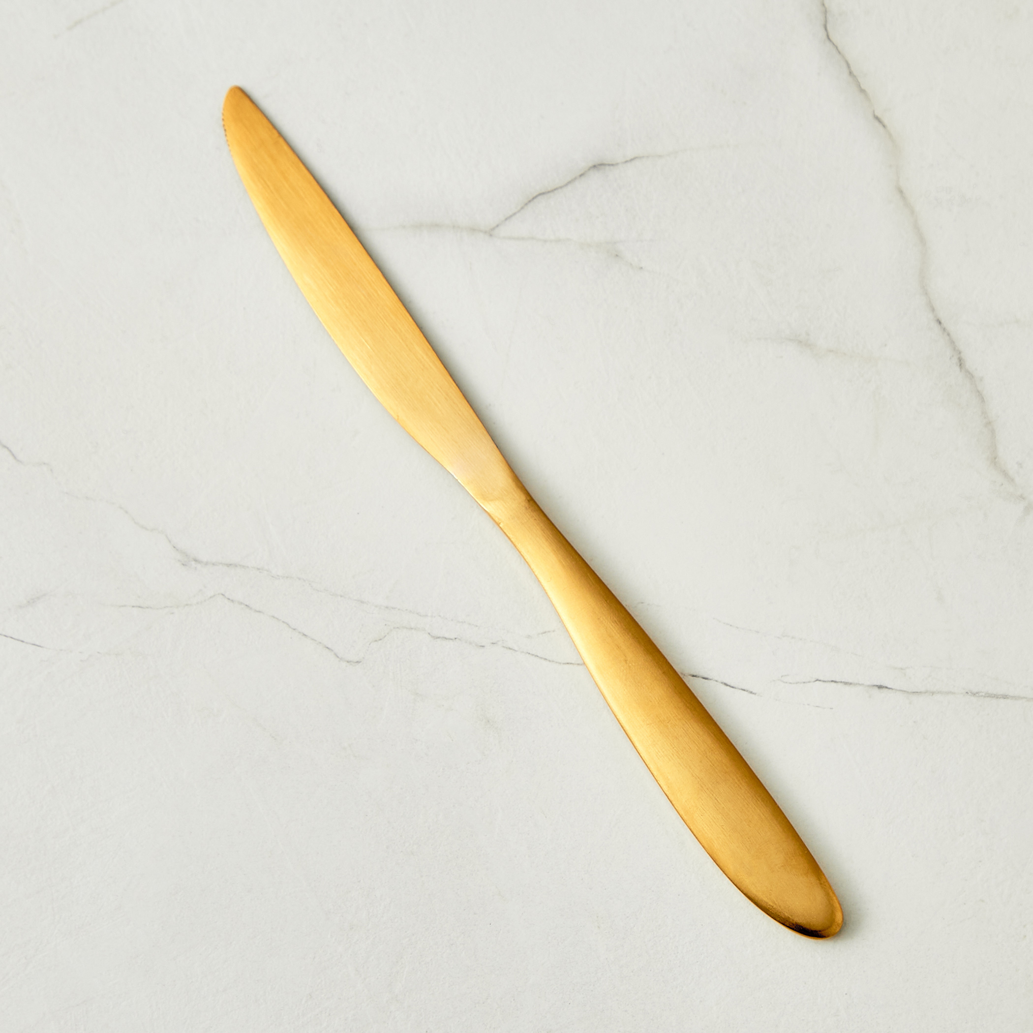 Glister Arely Set of 2 Stainless Steel Dessert Knives in Gold