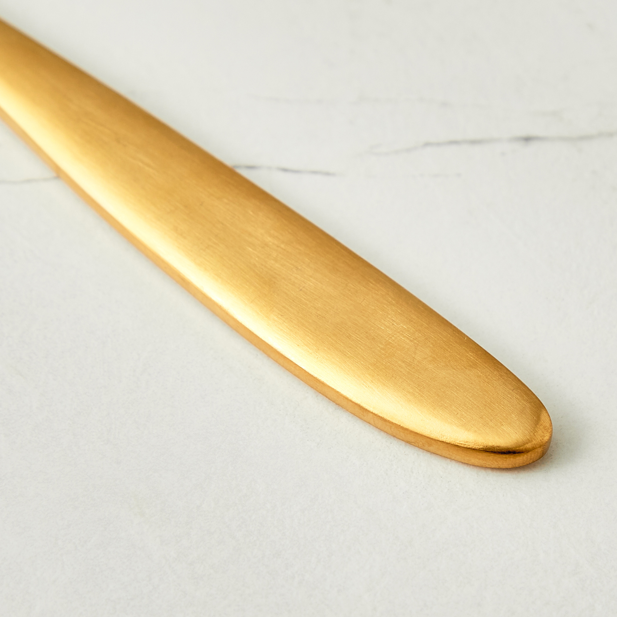 Glister Arely Set of 2 Stainless Steel Dessert Knives in Gold