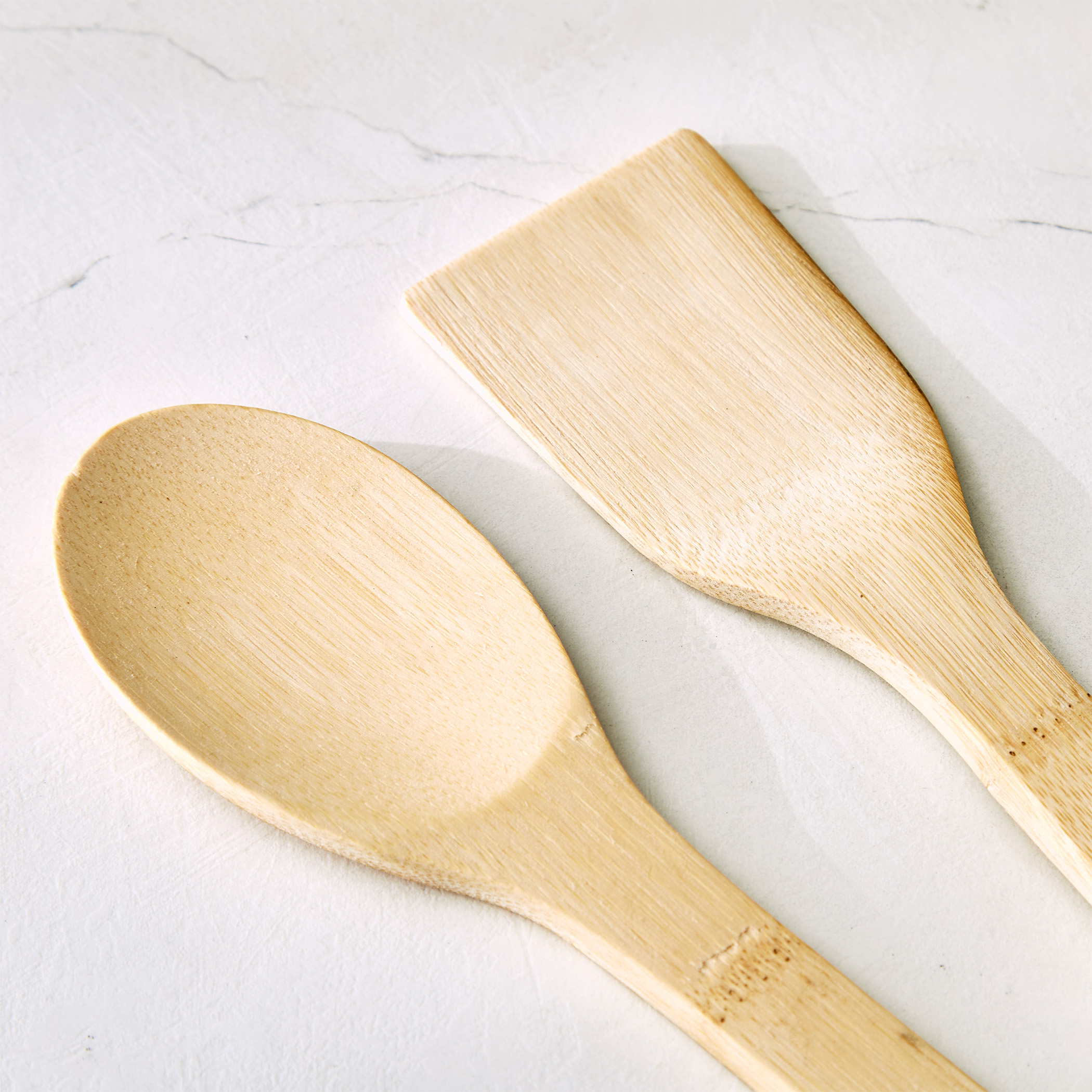 Chef Cubis Edulis 5Pc Bamboo Cutlery Set with Holder in Brown