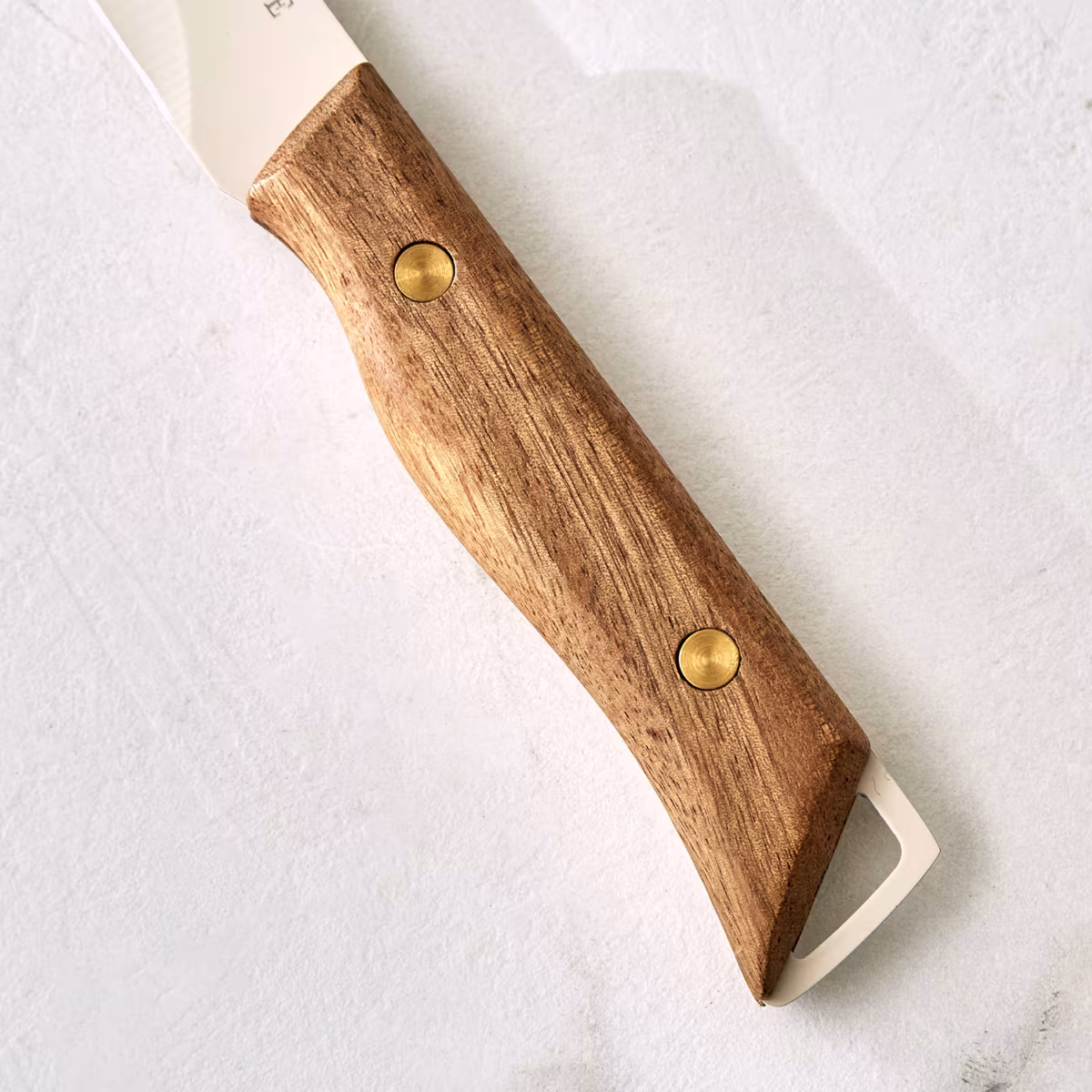 Chefs Pride Hampton Stainless Steel Paring Knife with Acacia Wood Handle in Brown