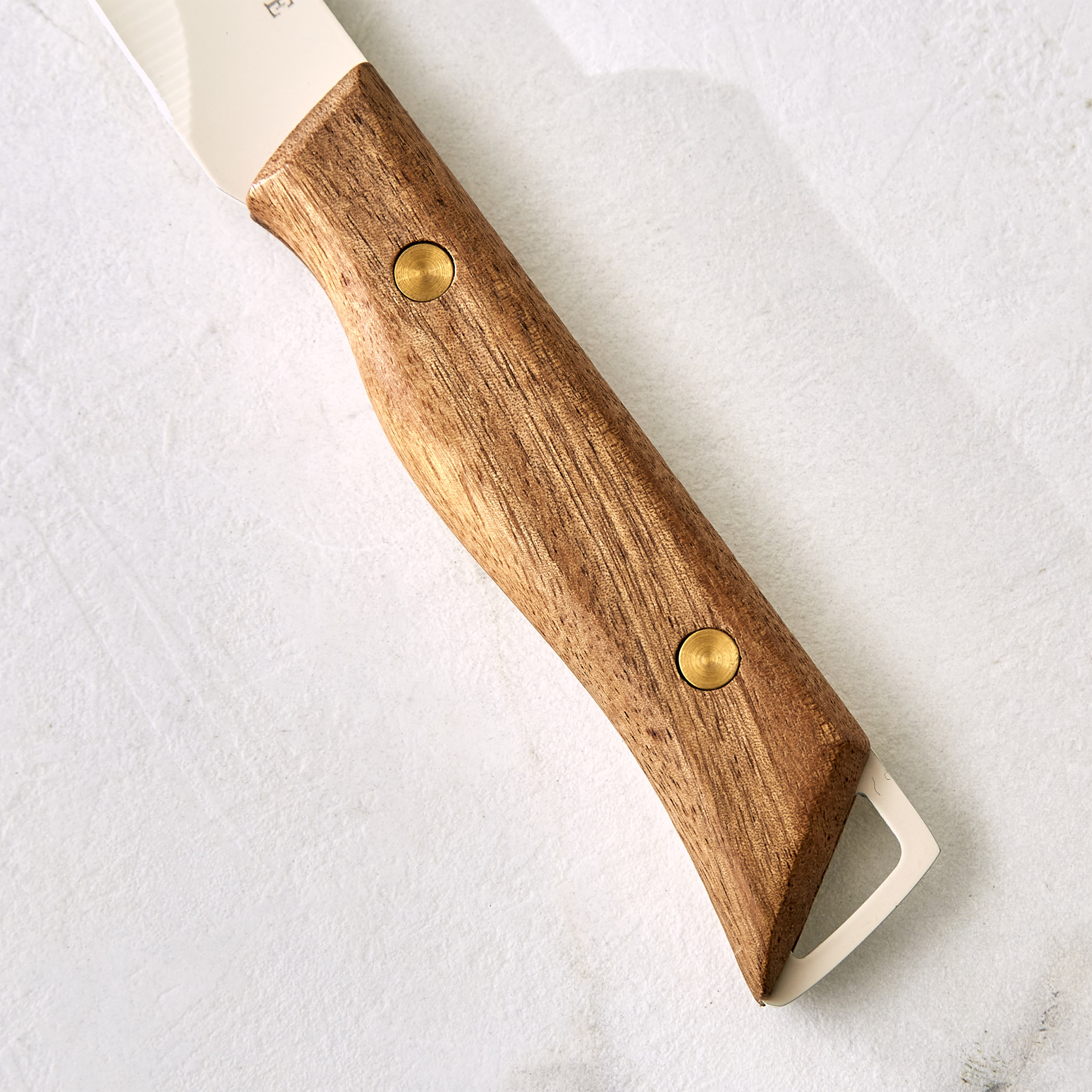Chefs Pride Hampton Stainless Steel Paring Knife with Acacia Wood Handle in Brown