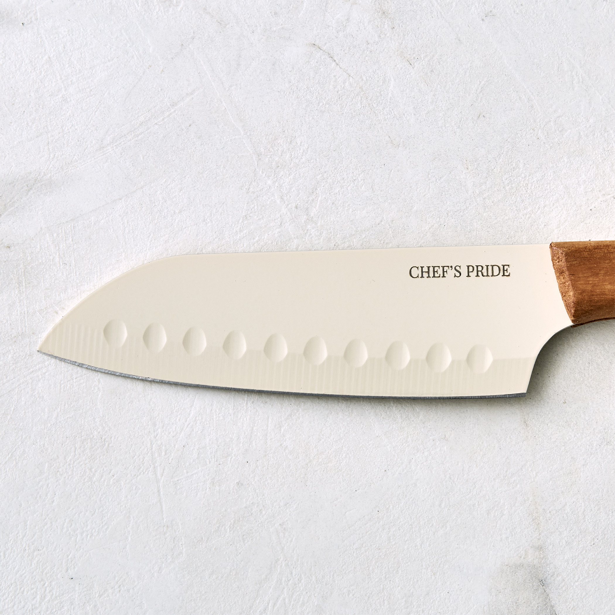 Chefs Pride Hampton Stainless Steel Santoku Knife in Brown