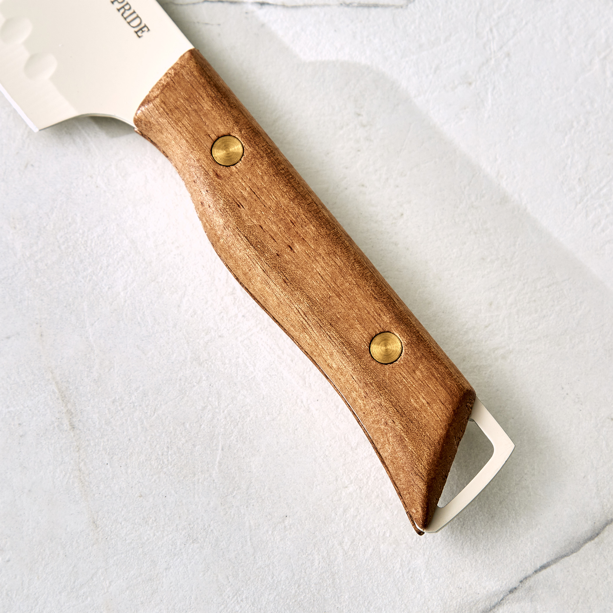 Chefs Pride Hampton Stainless Steel Santoku Knife in Brown