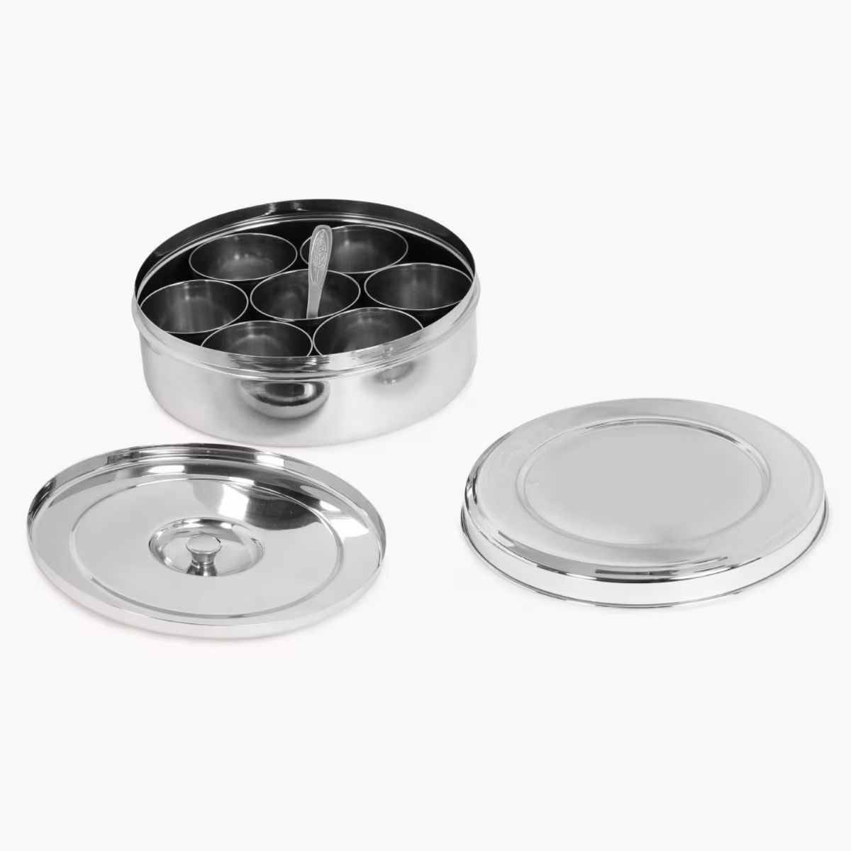 Glovia Weston Stainless Steel Spice Box in Silver