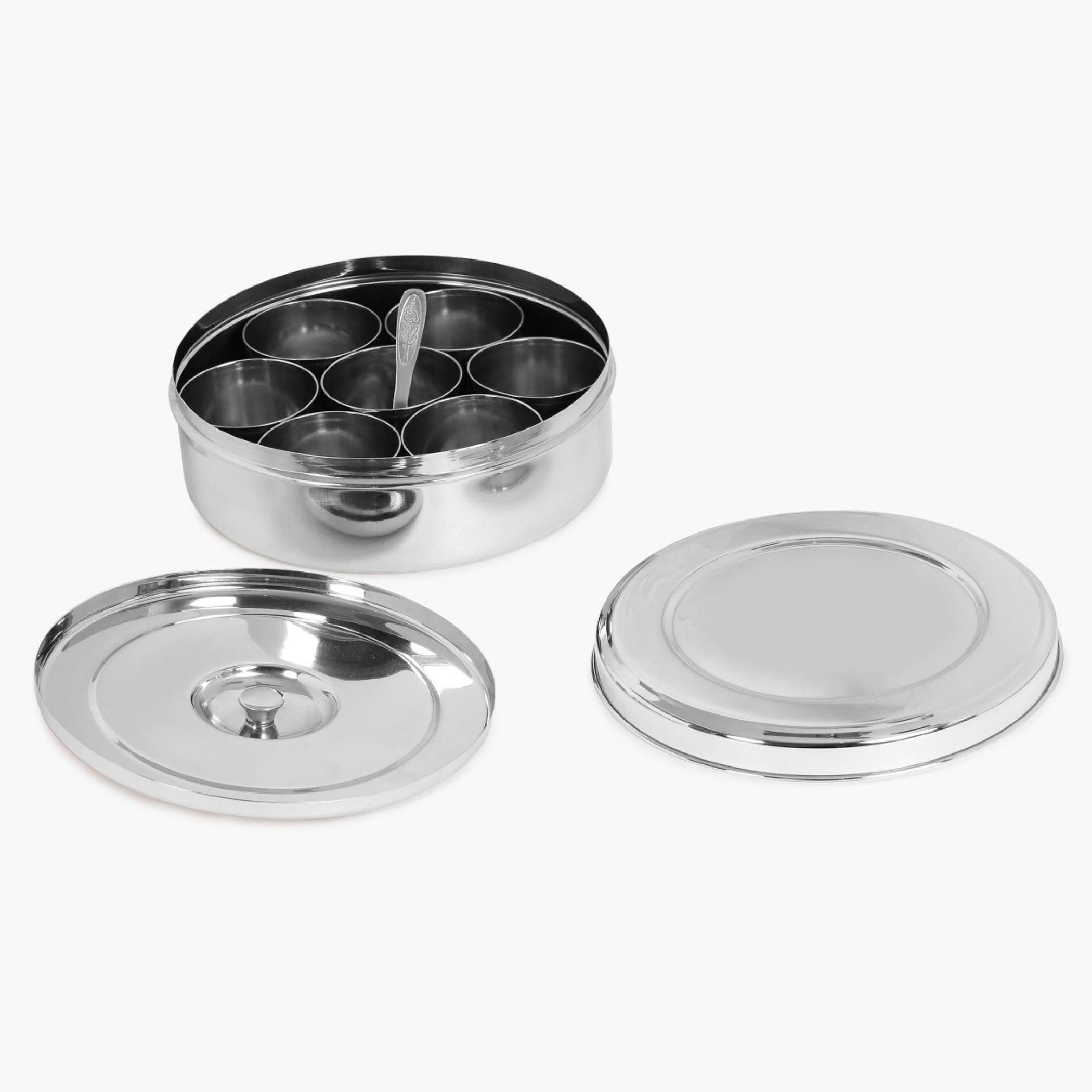 Glovia Weston Stainless Steel Spice Box in Silver