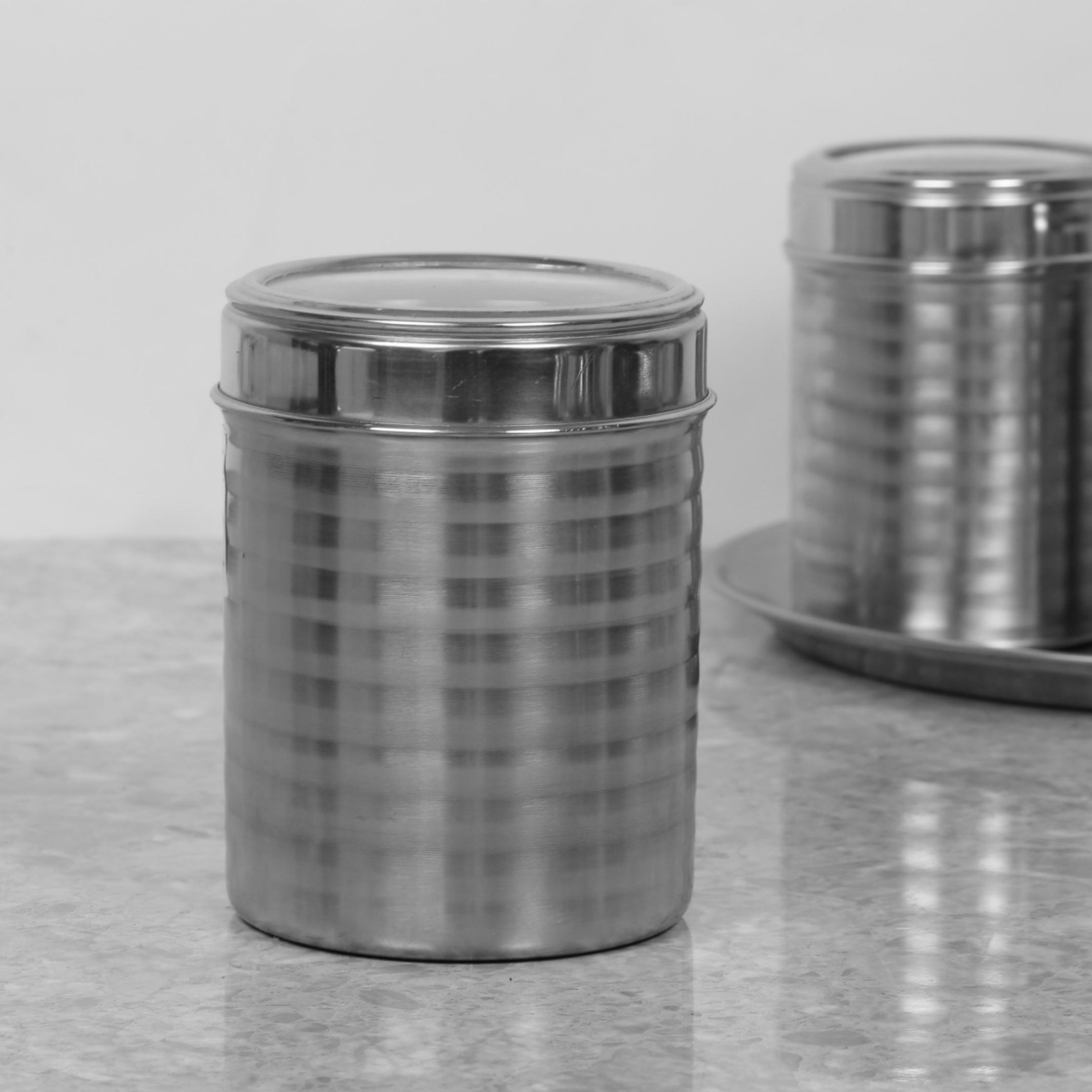 Glovia Stainless Steel Canister in Silver