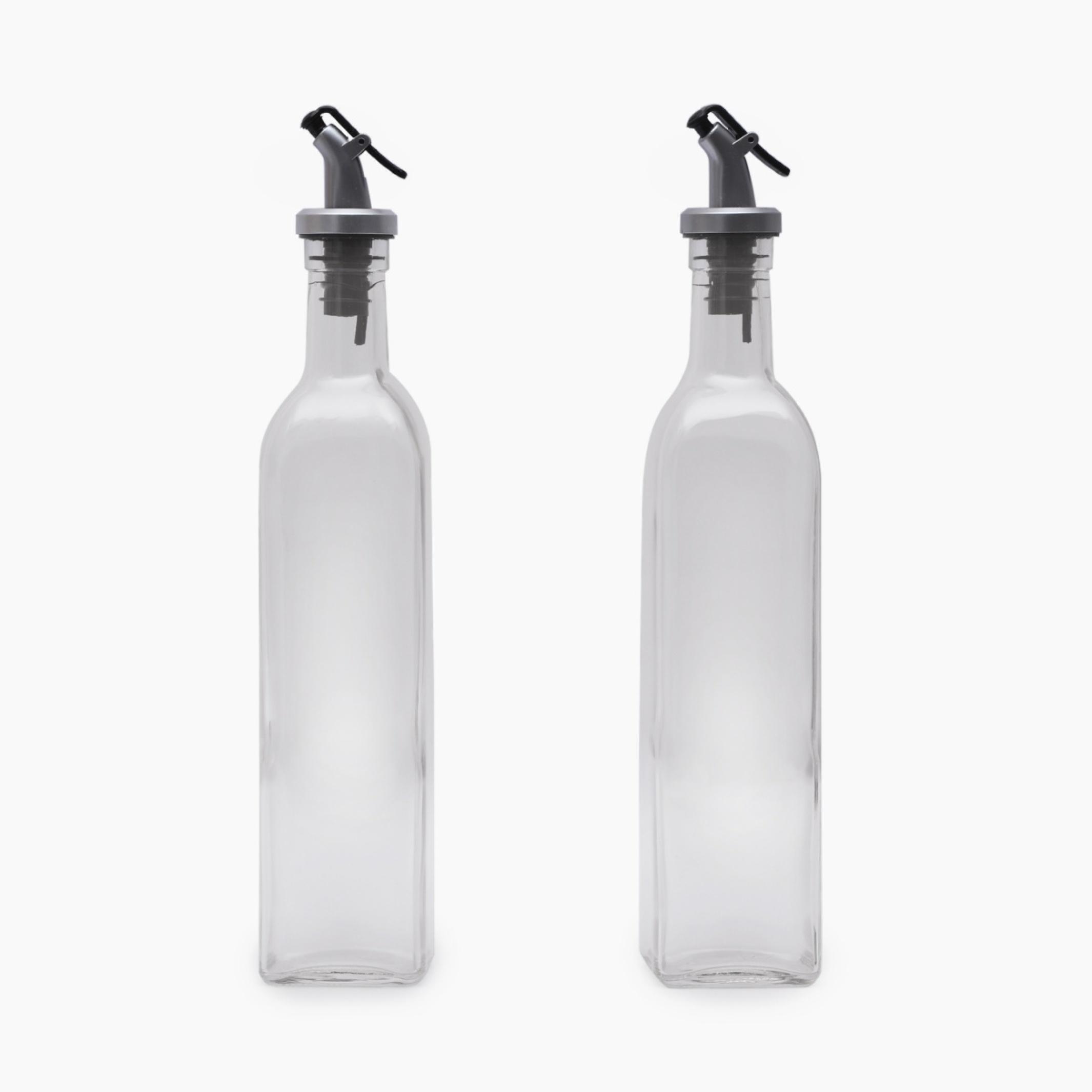 Pamolive Glass Oil Bottle with Stopper - 500ml in Transparent