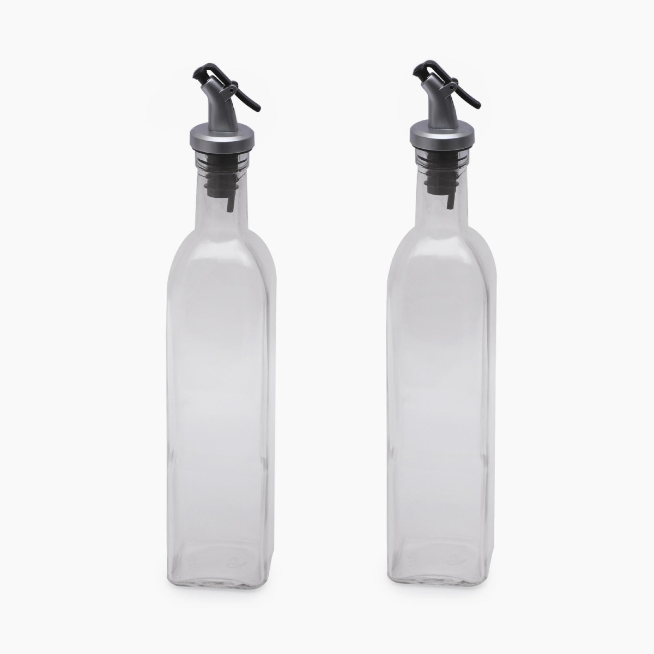 Pamolive Glass Oil Bottle with Stopper - 500ml in Transparent