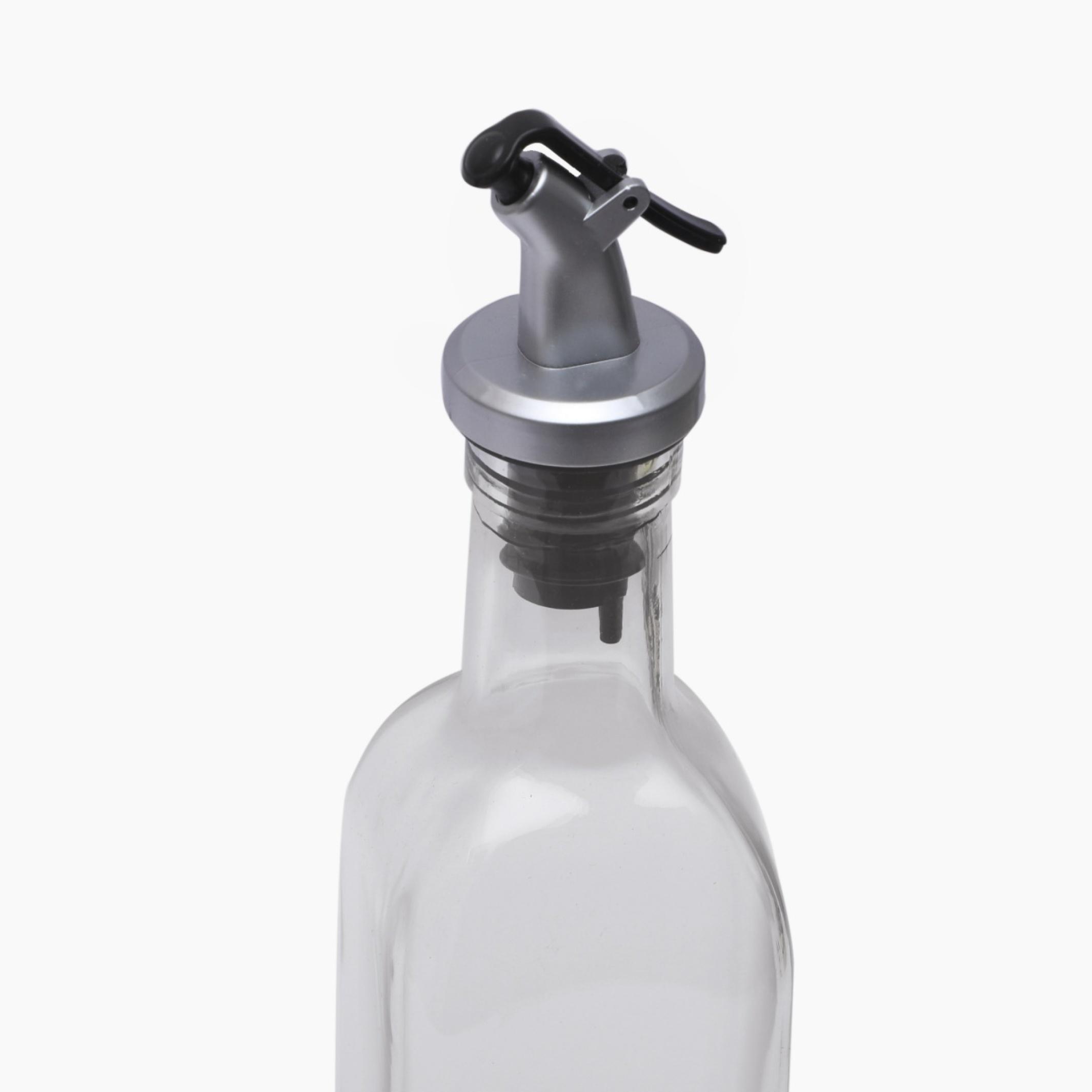 Pamolive Glass Oil Bottle with Stopper - 500ml in Transparent