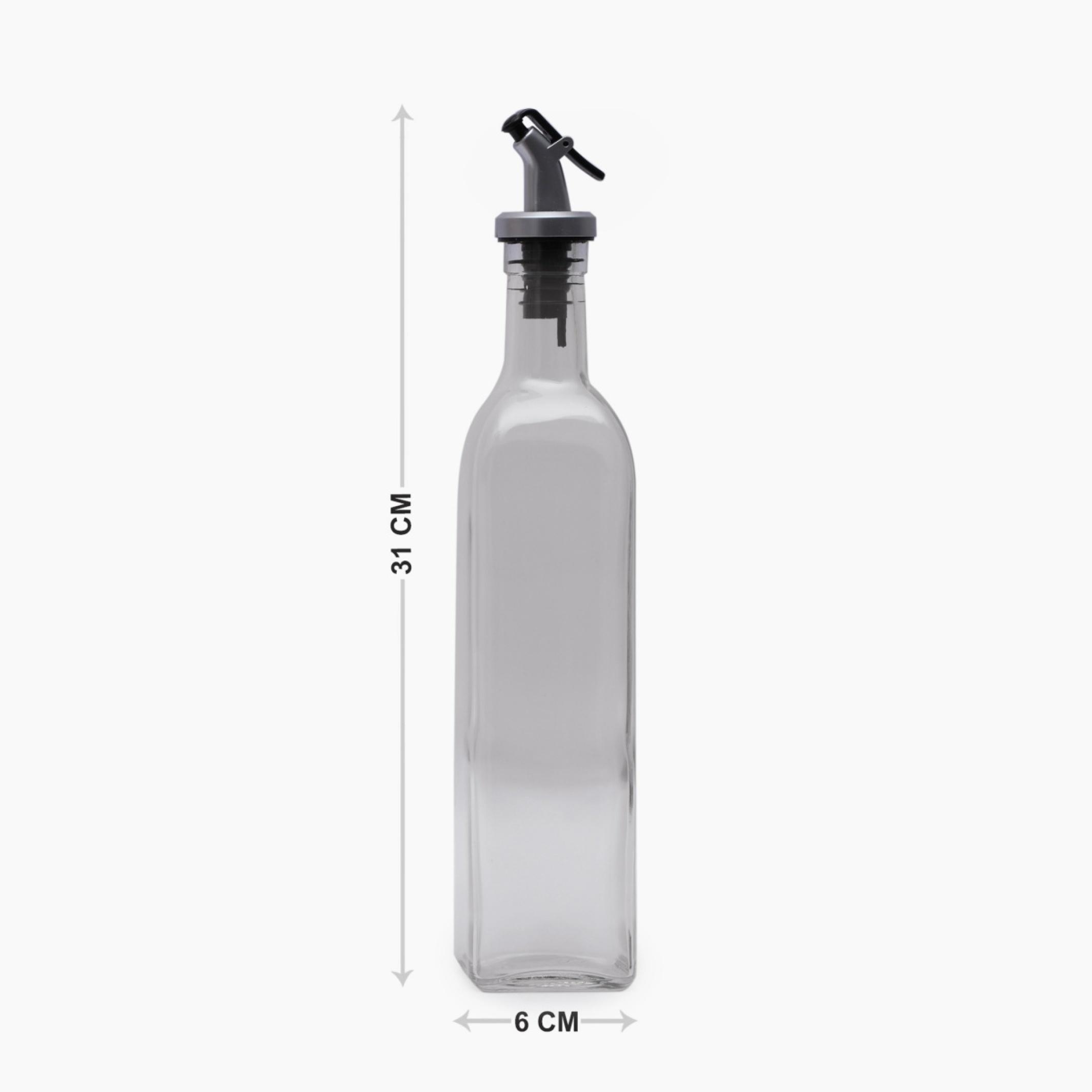 Pamolive Glass Oil Bottle with Stopper - 500ml in Transparent