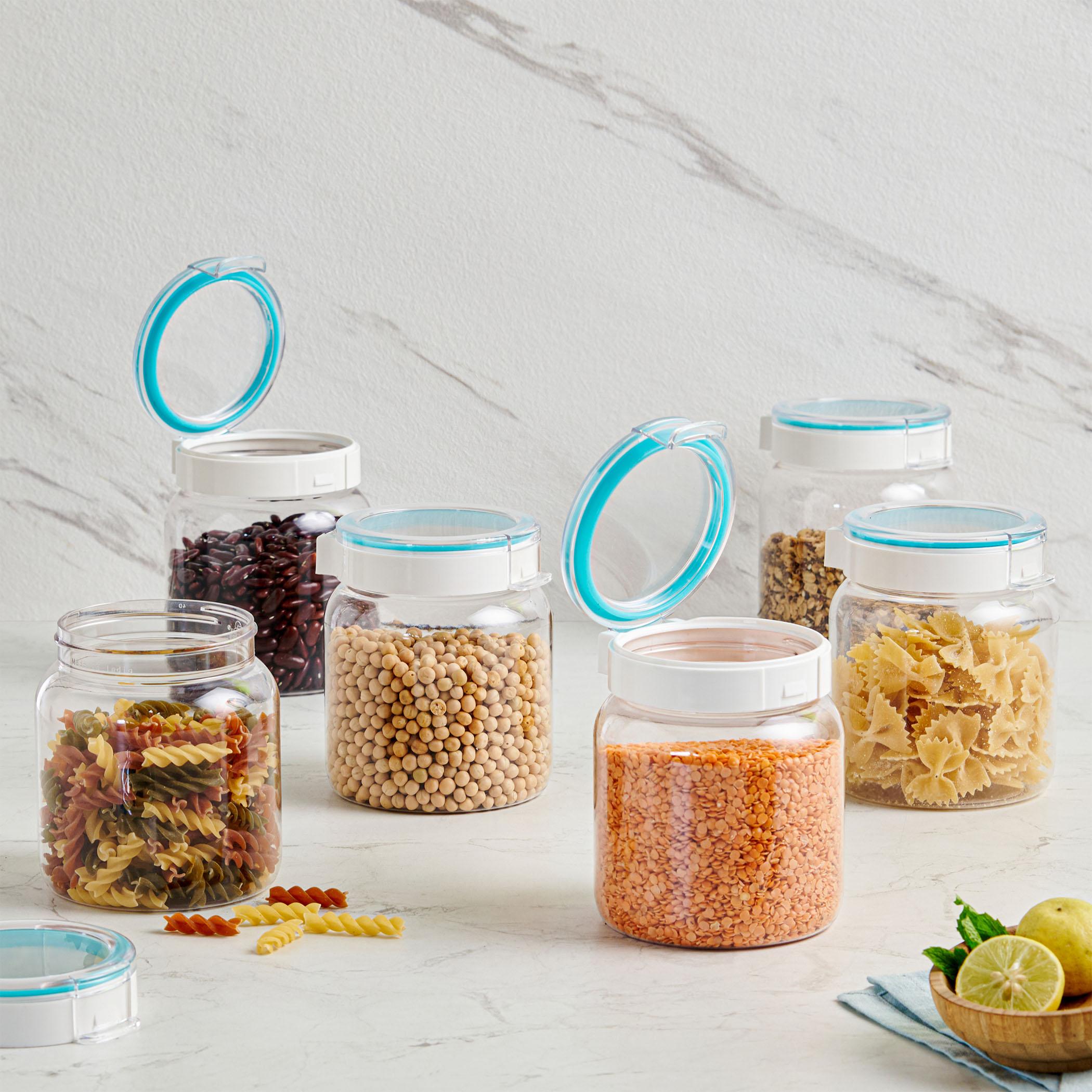 Barbados Set of 6 Pet Canisters - 900ml in Transparent