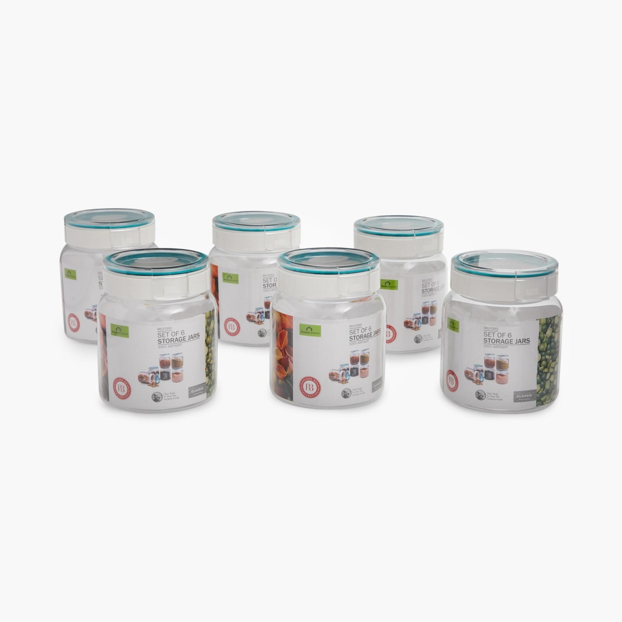 Barbados Set of 6 Pet Canisters - 900ml in Transparent