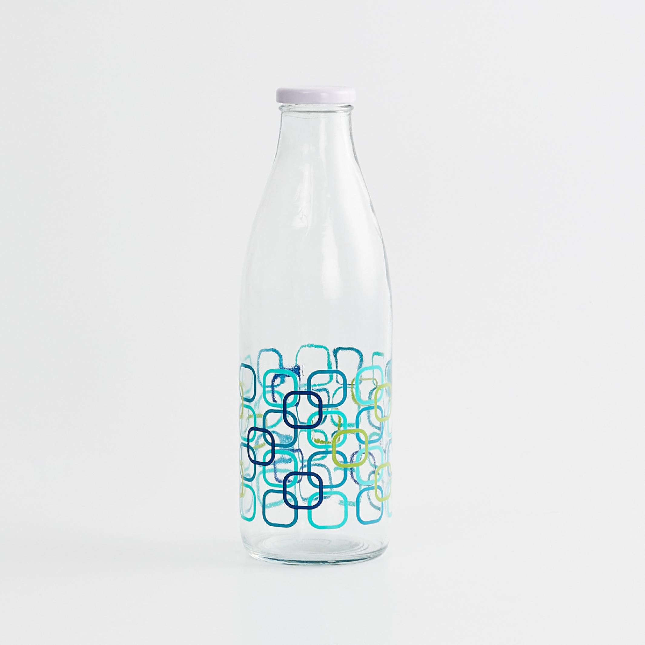 Marley Set of 4 Glass Milk Bottles - 1L in Transparent