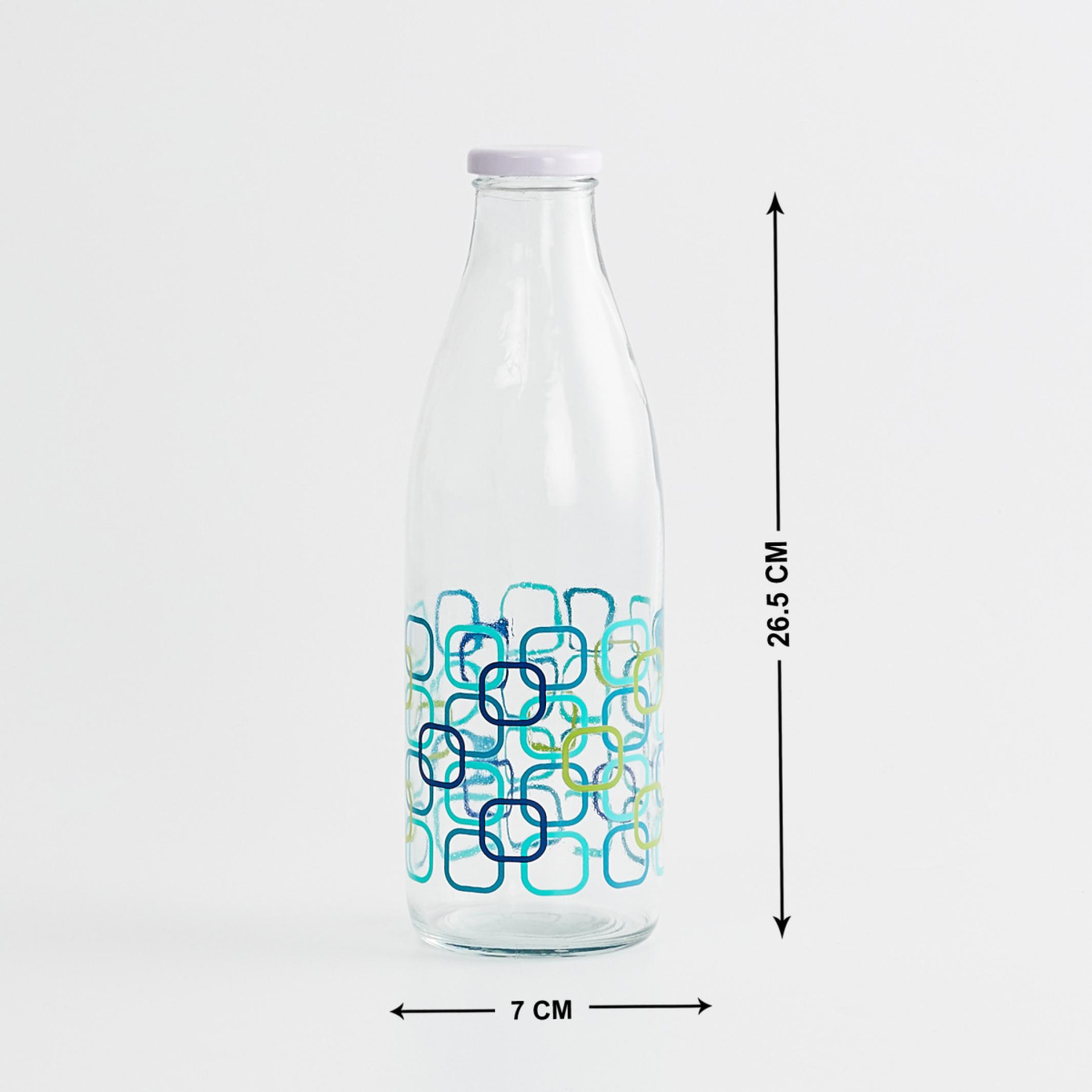 Marley Set of 4 Glass Milk Bottles - 1L in Transparent