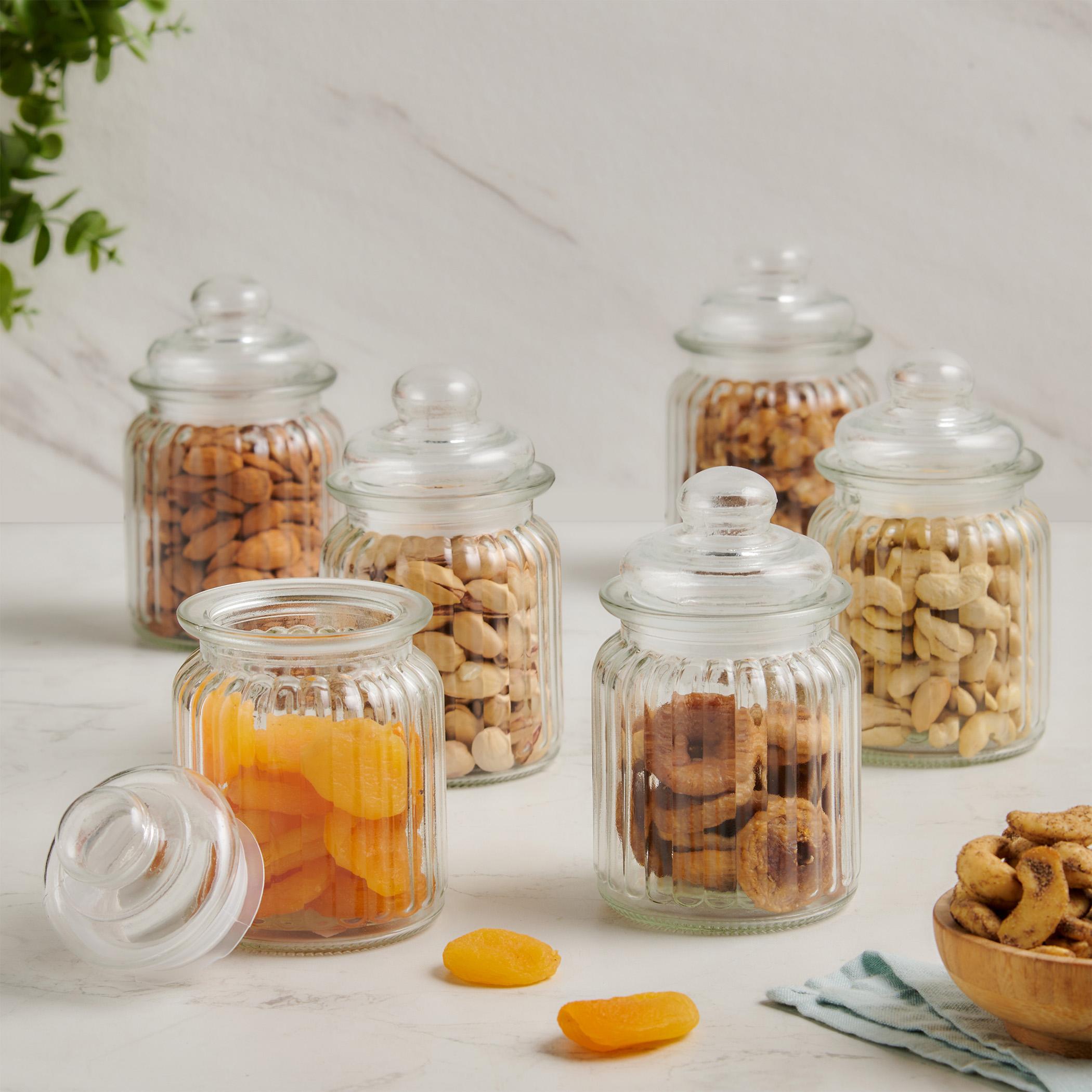 Marley Set of 6 Glass Storage Jars - 250ml in Transparent