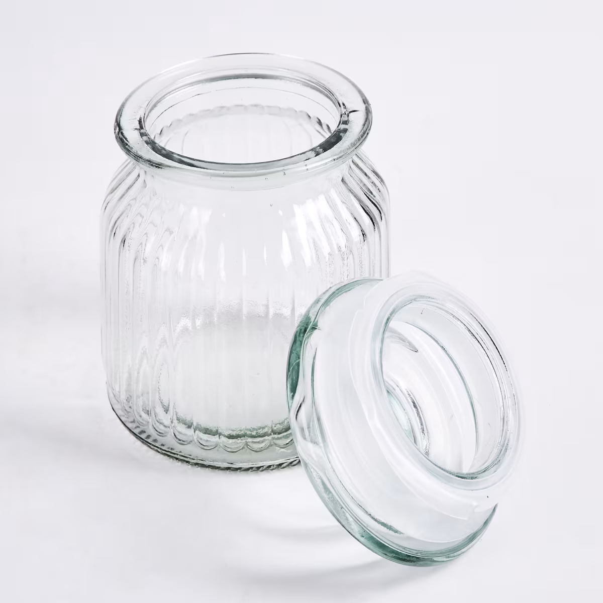 Marley Mimosa Set of 6 Glass Storage Jar - 650ml in Transparent