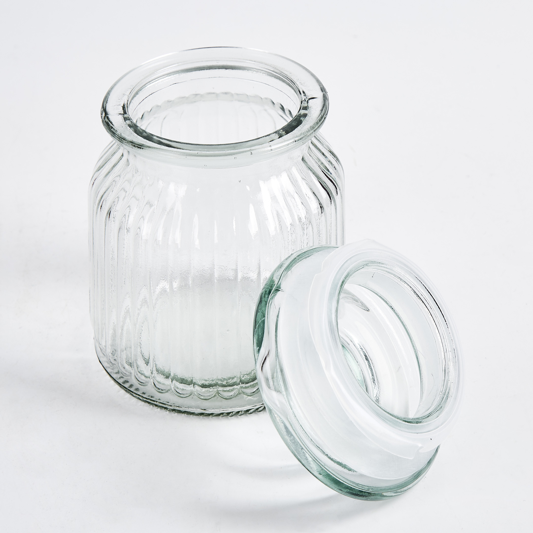Marley Mimosa Set of 6 Glass Storage Jar - 650ml in Transparent