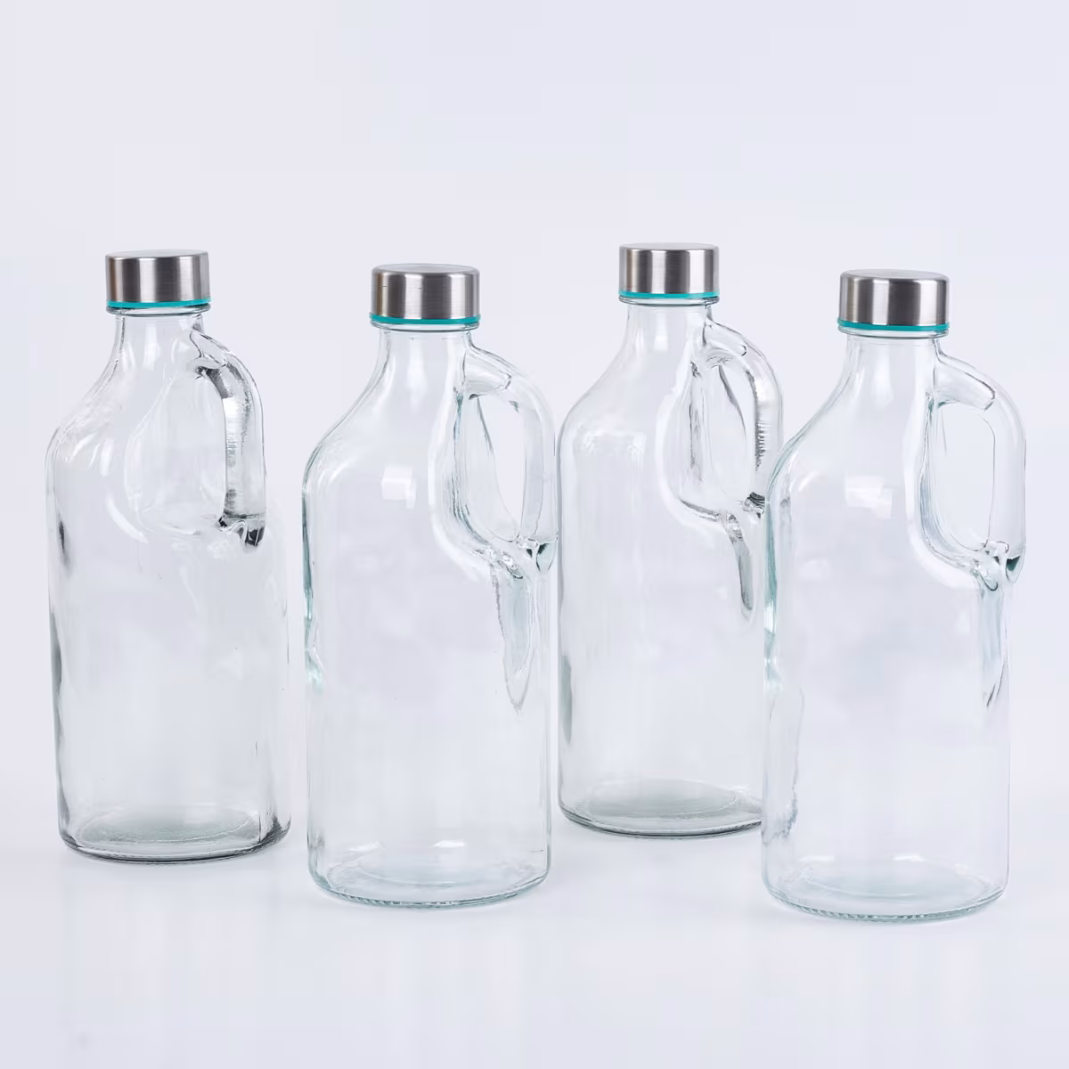 Marley Orlanto Set of 4 Glass Bottles - 1L in Transparent