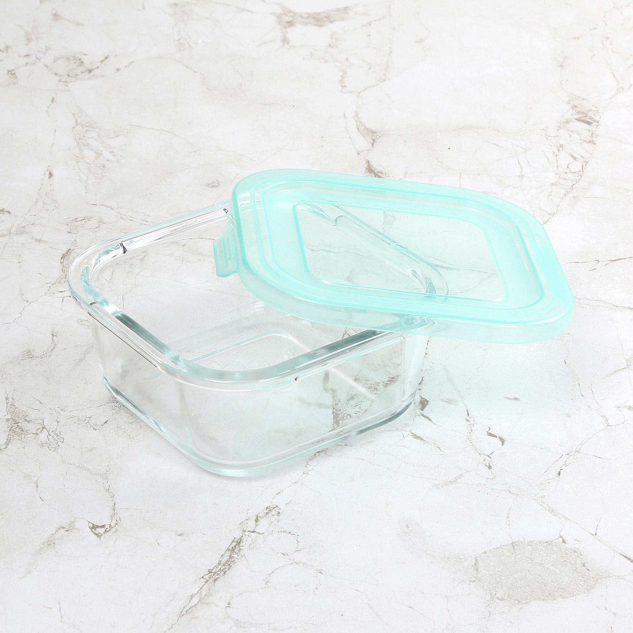 Corsica Palestine Set of 3 Glass Storage Containers - 320ml in Transparent