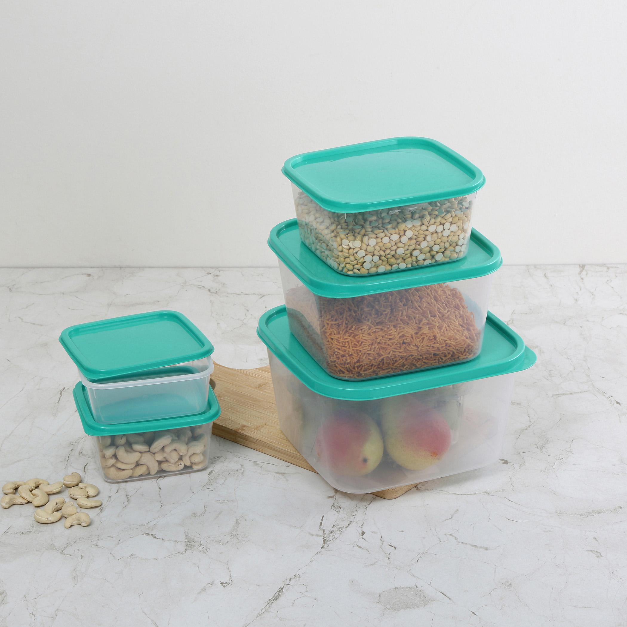 Garnet Set of 5 Storage Containers in Blue