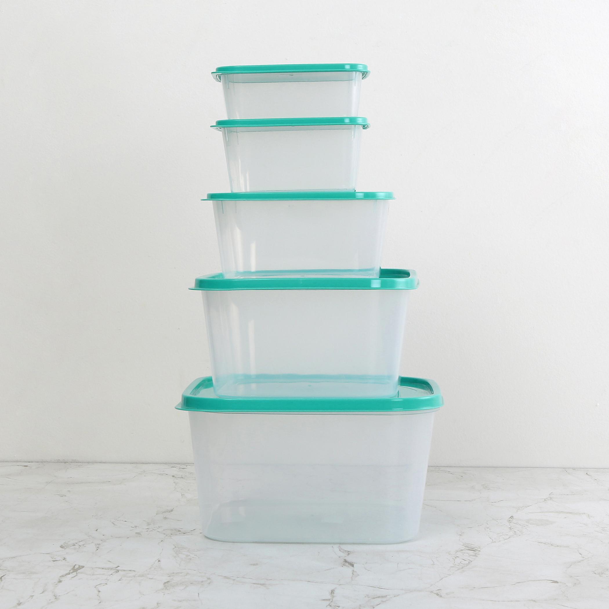 Garnet Set of 5 Storage Containers in Blue