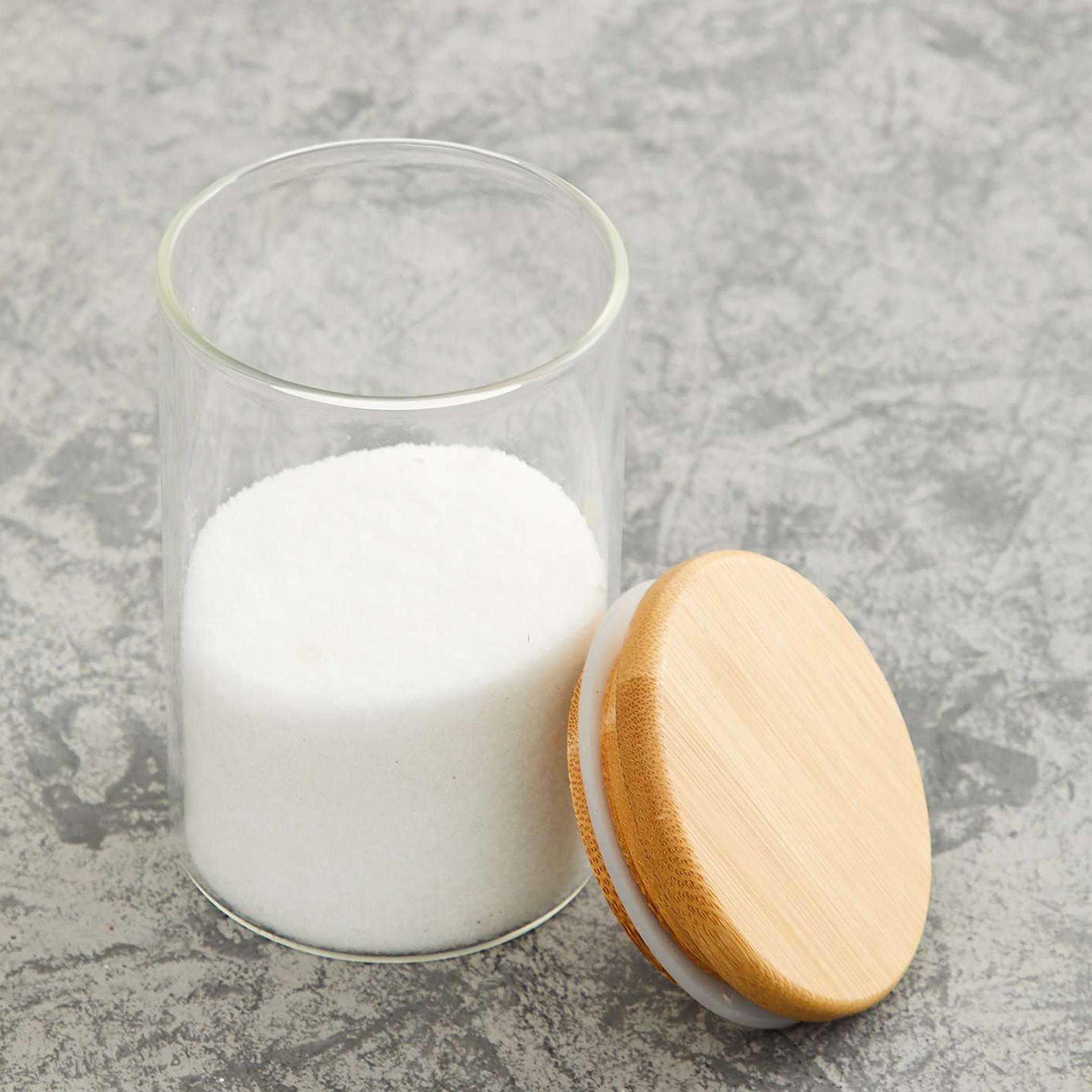 Palestine Borosilicate Jar with Bamboo Lid - 250ml in Transparent