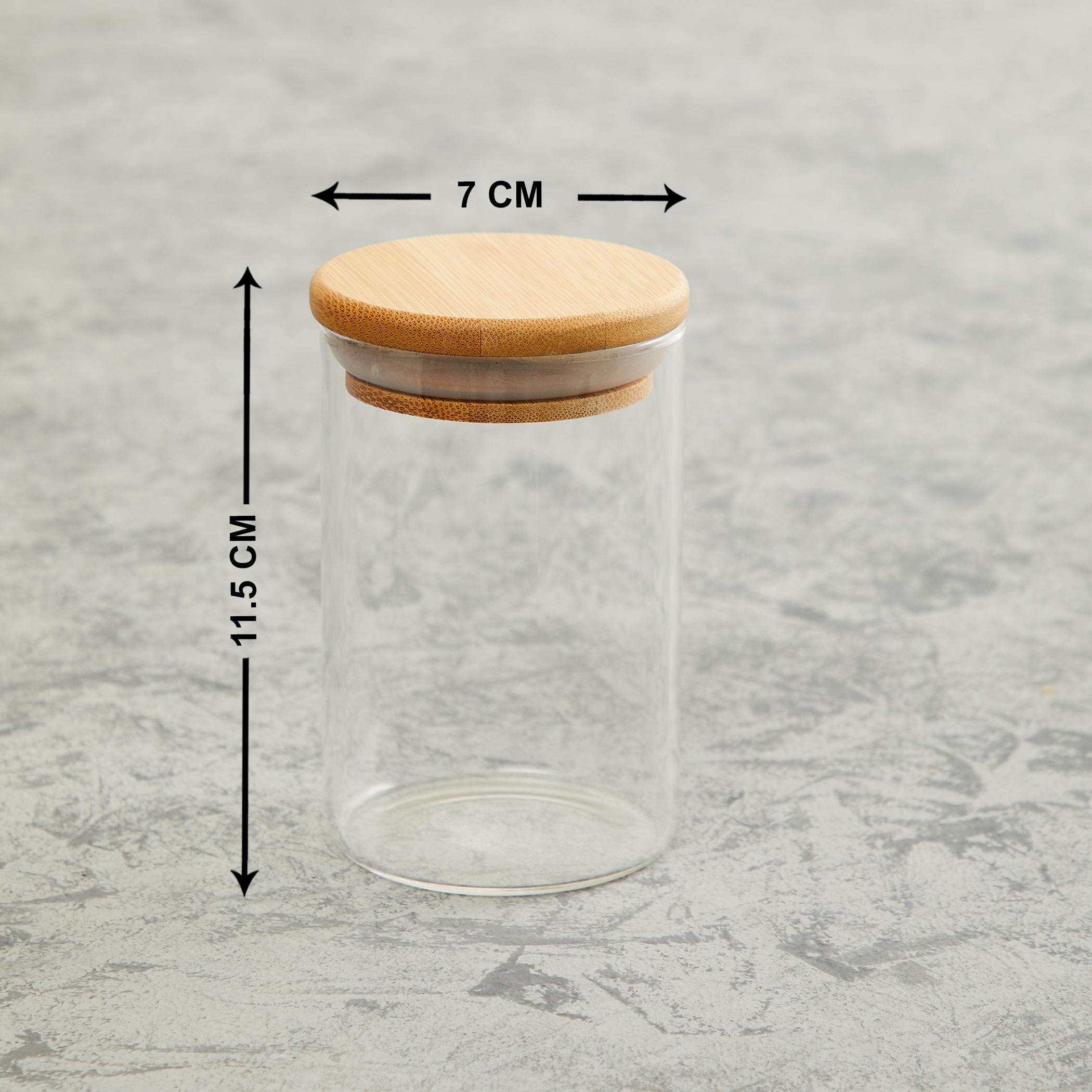Palestine Borosilicate Jar with Bamboo Lid - 250ml in Transparent