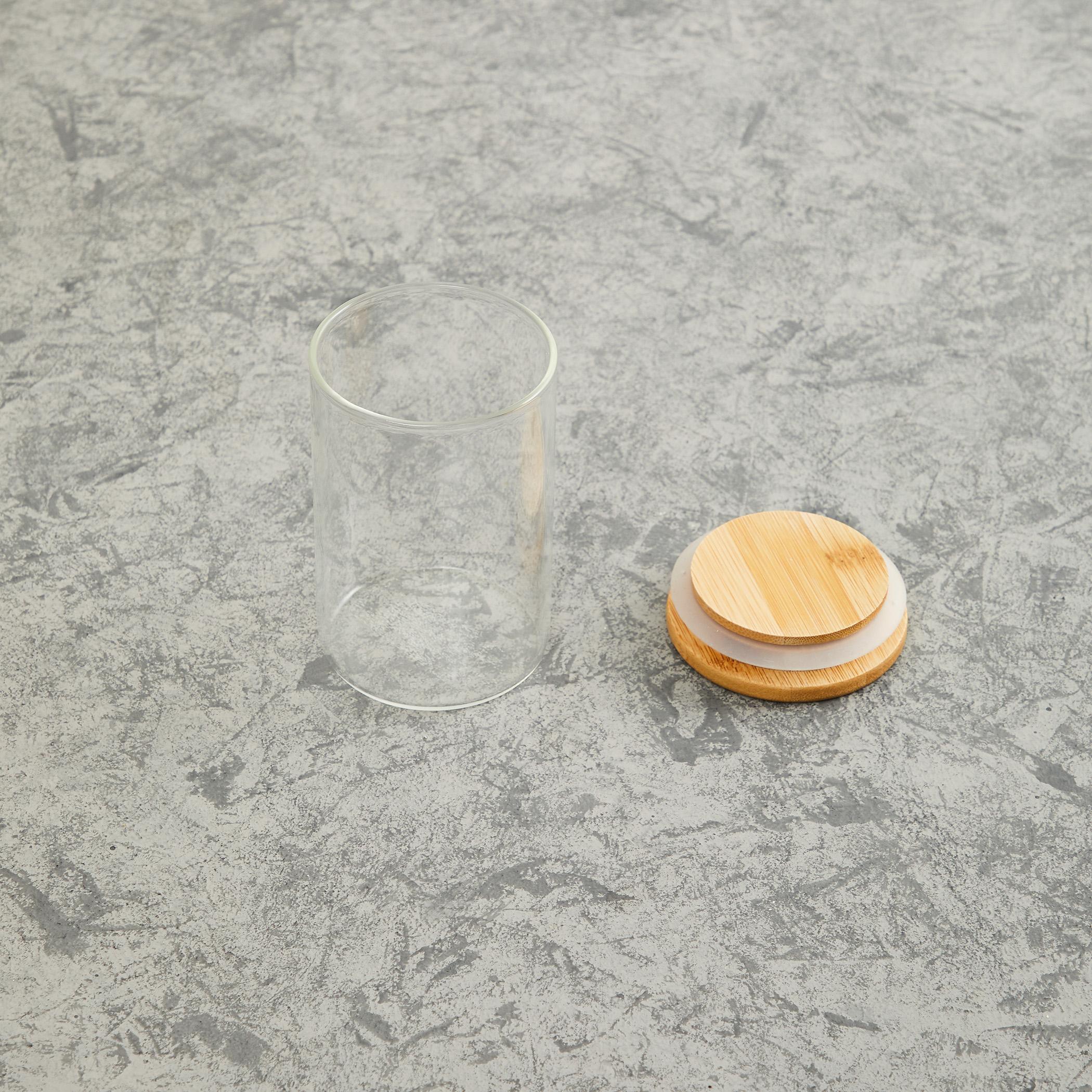 Palestine Borosilicate Jar with Bamboo Lid - 250ml in Transparent