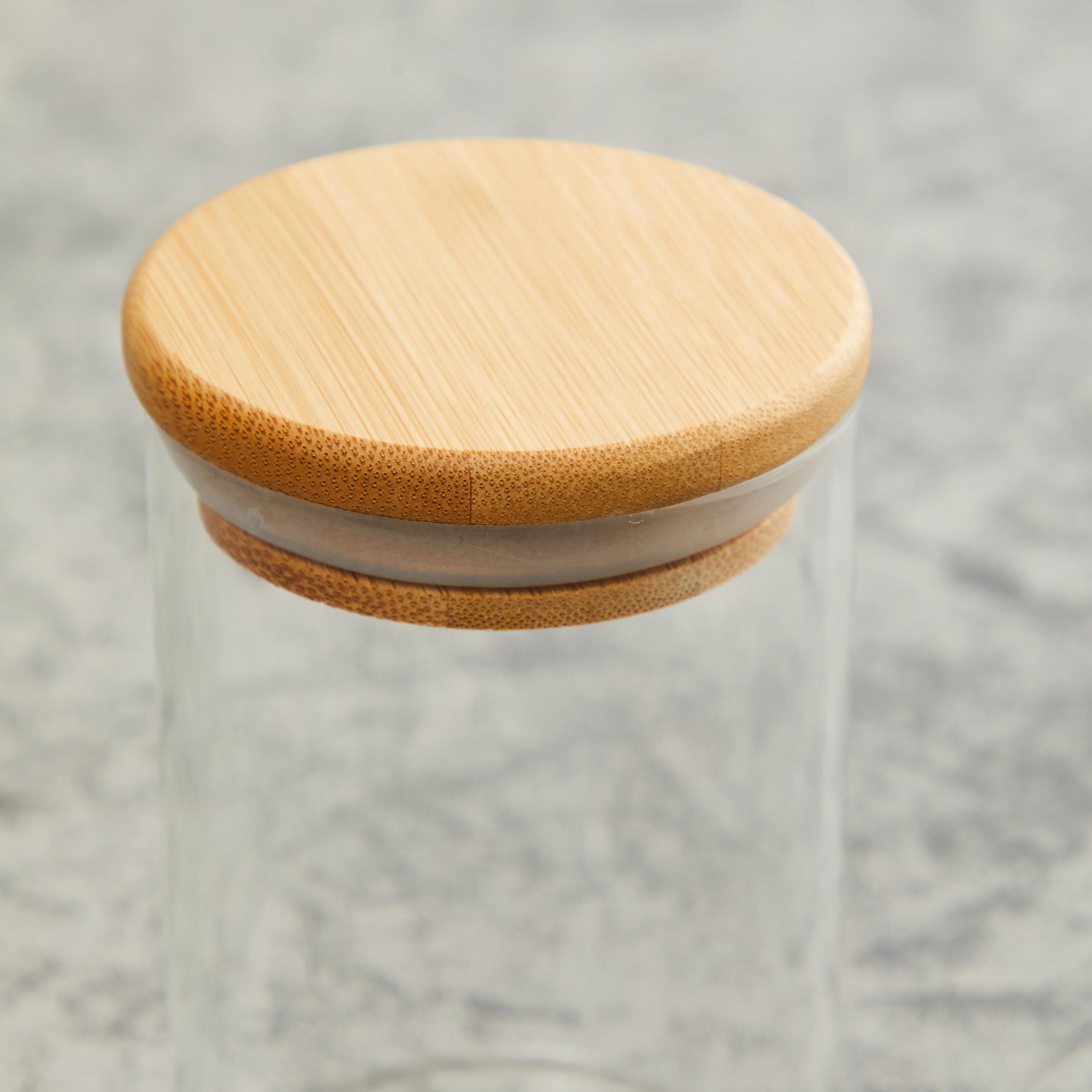 Palestine Borosilicate Jar with Bamboo Lid - 250ml in Transparent