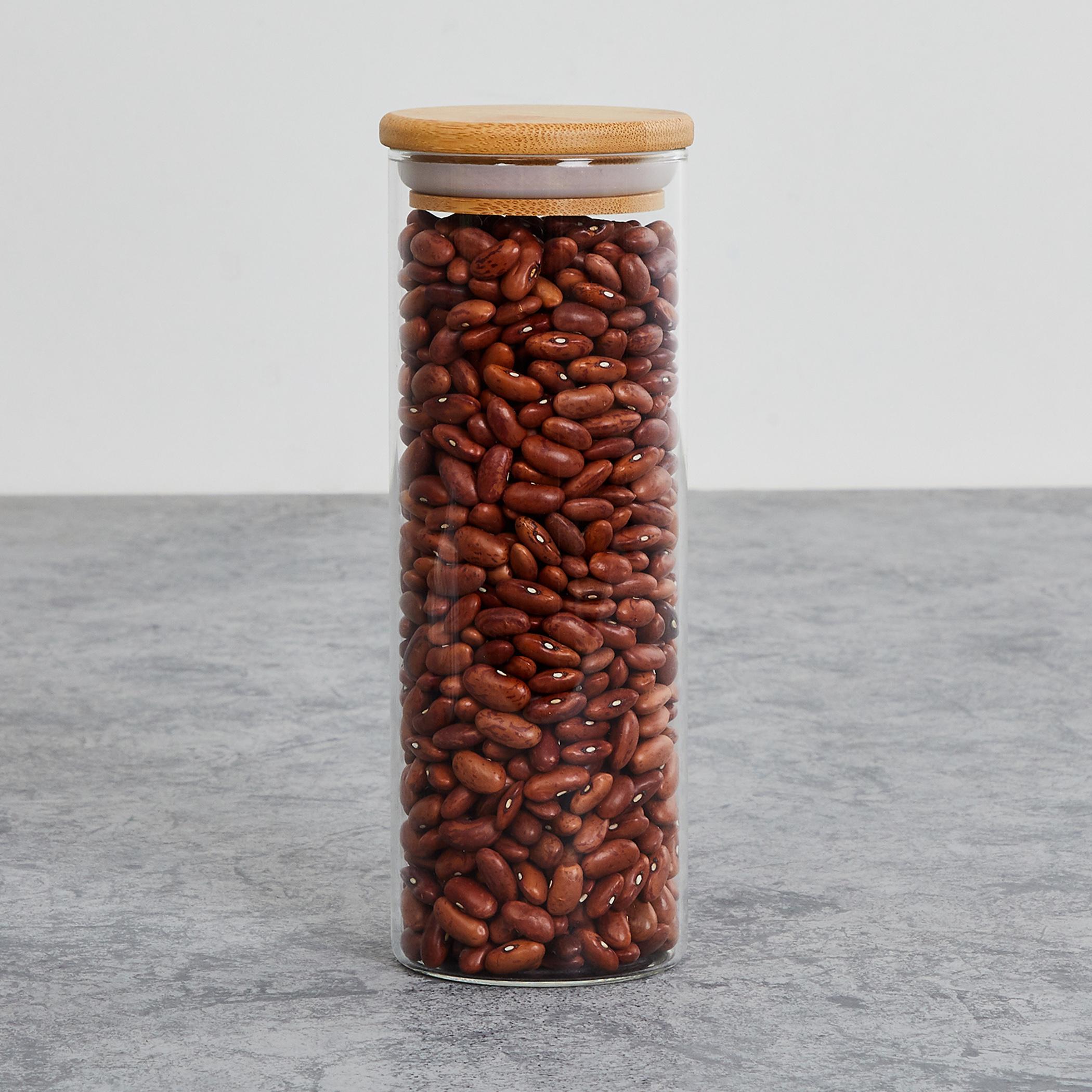 Palestine Borosilicate Jar with Bamboo Lid - 450ml in Transparent