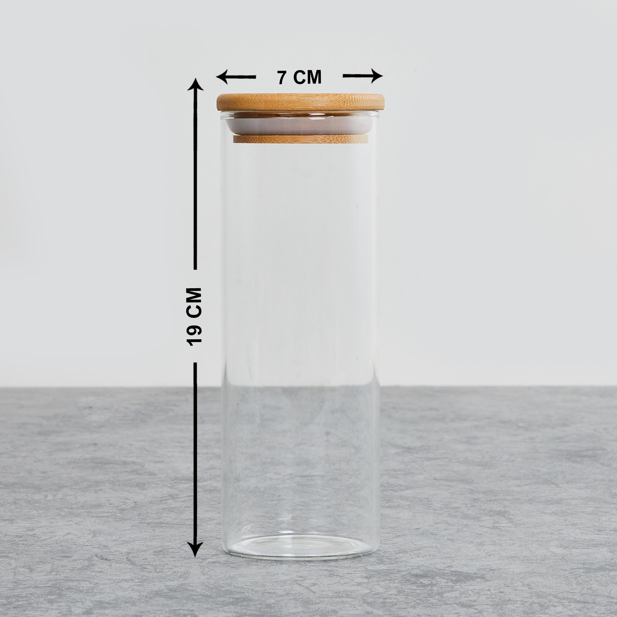 Palestine Borosilicate Jar with Bamboo Lid - 450ml in Transparent