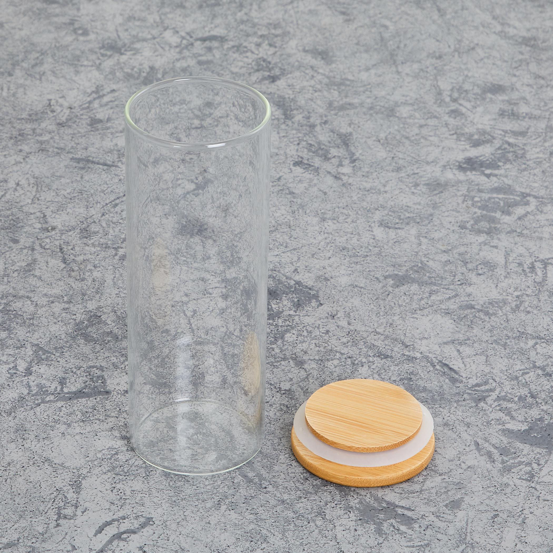 Palestine Borosilicate Jar with Bamboo Lid - 450ml in Transparent