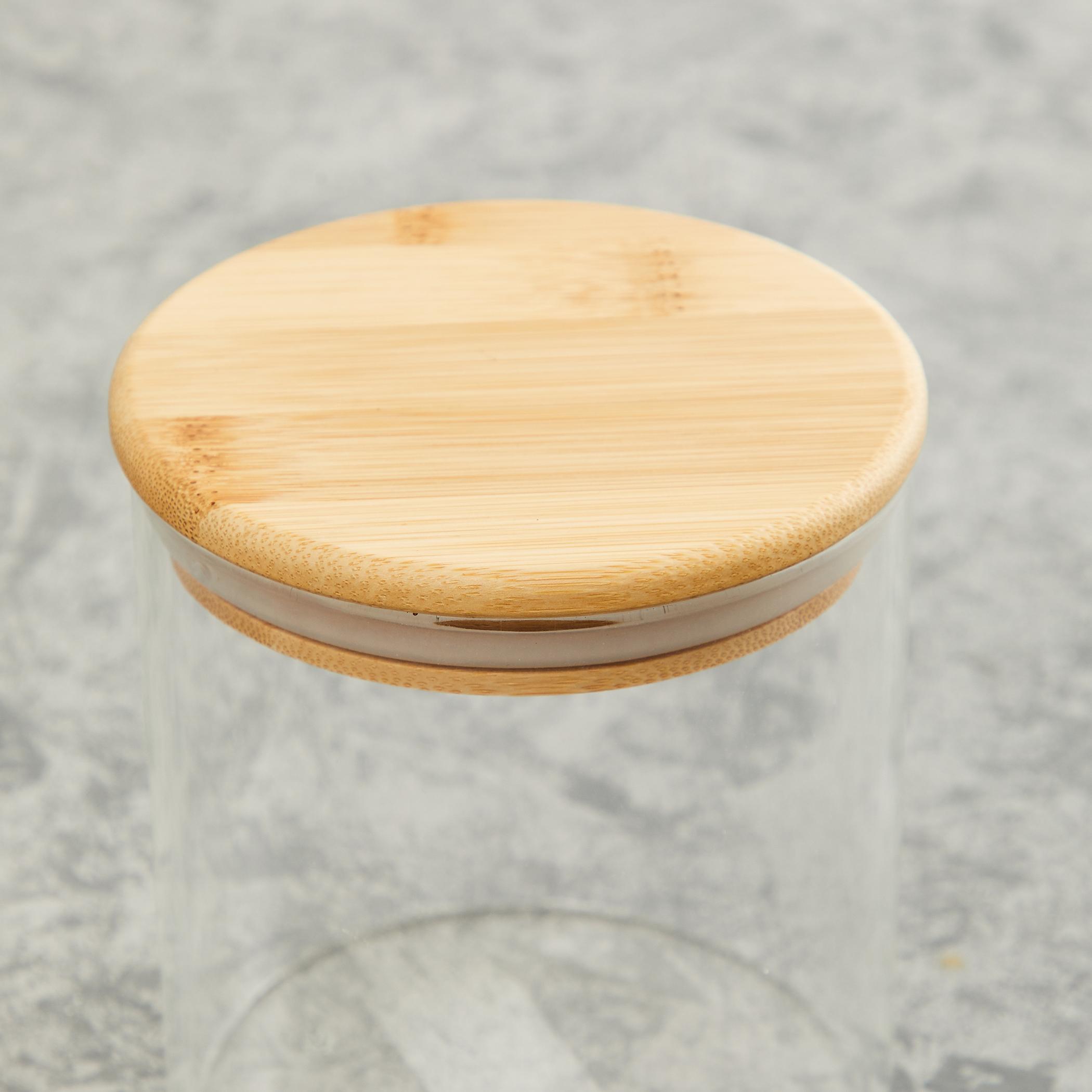 Palestine Borosilicate Jar with Bamboo Lid - 600ml in Transparent