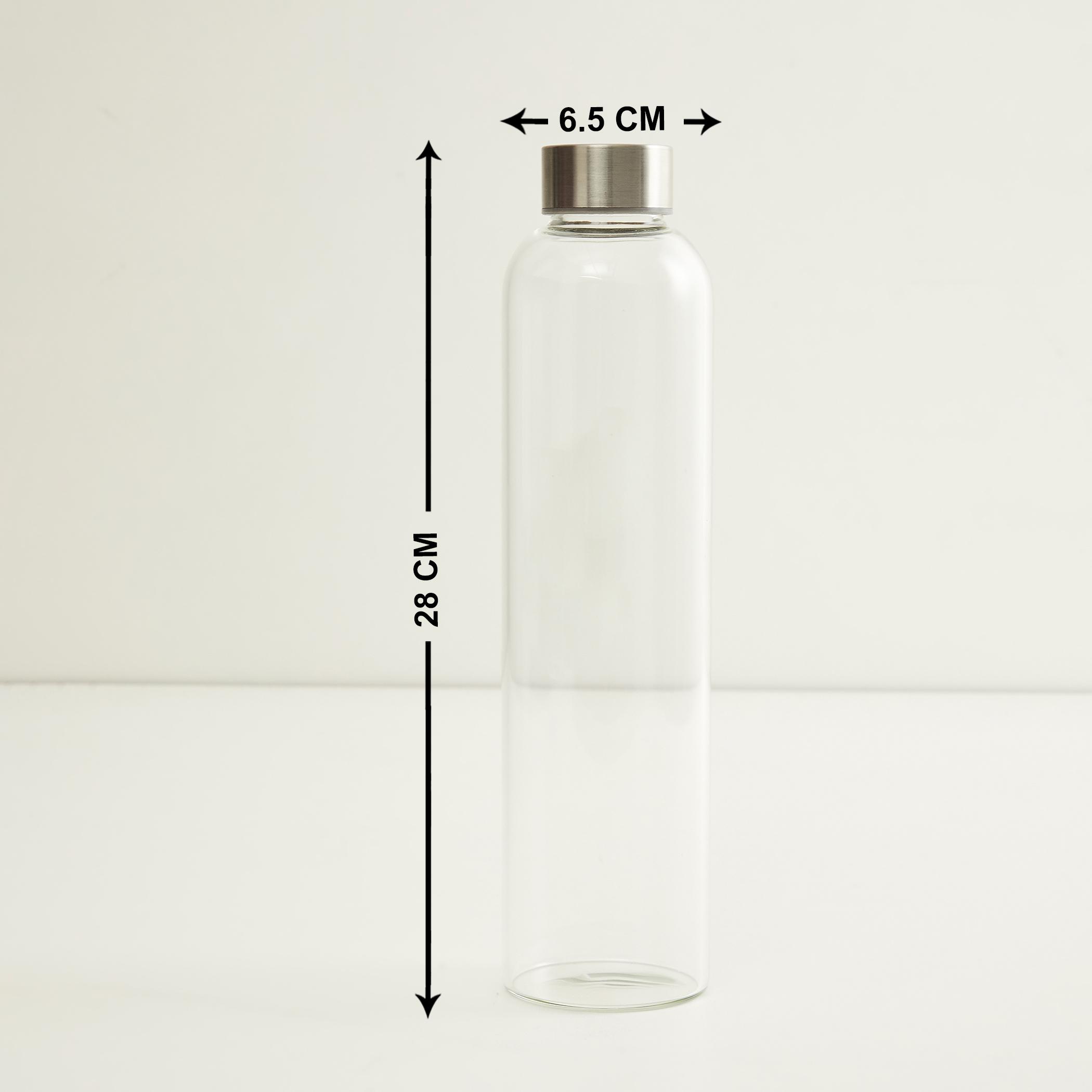 Victory Set of 2 Borosilicate Water Bottles - 800ml in Transparent
