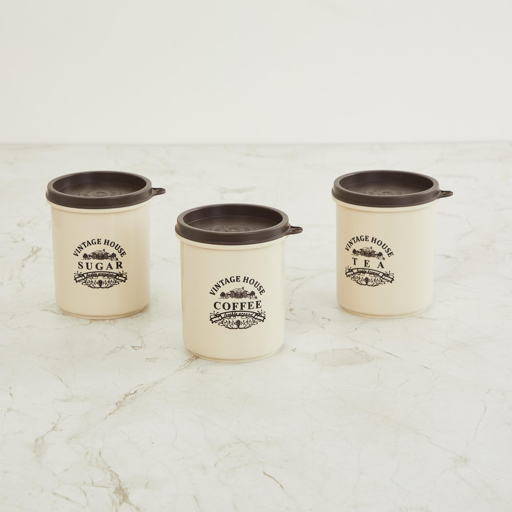 Corsica Set of 3 Polypropylene Storage Containers - 450ml in Multicolour