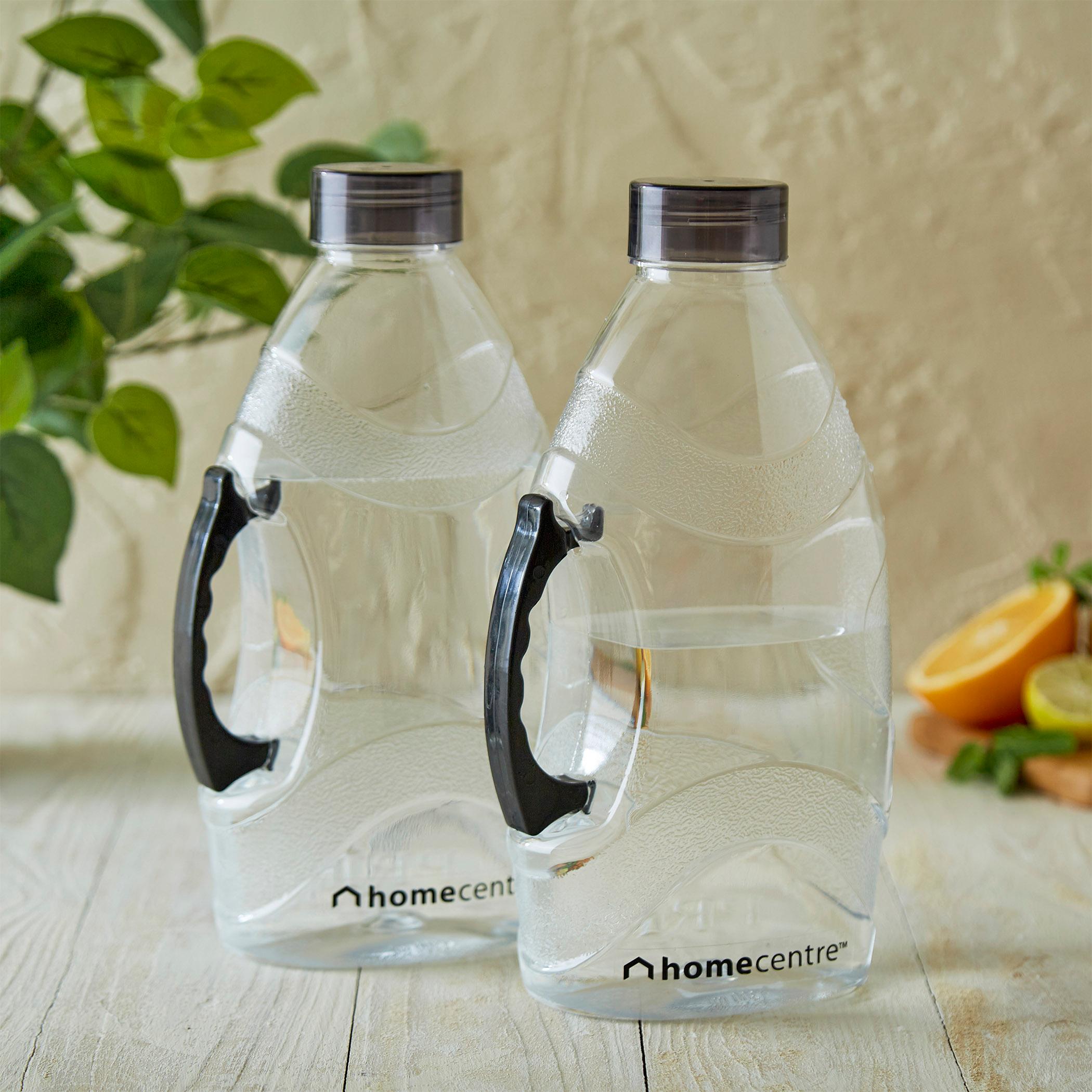 Corsica Set of 2 Polypropylene Water Bottles - 1.3L in Black