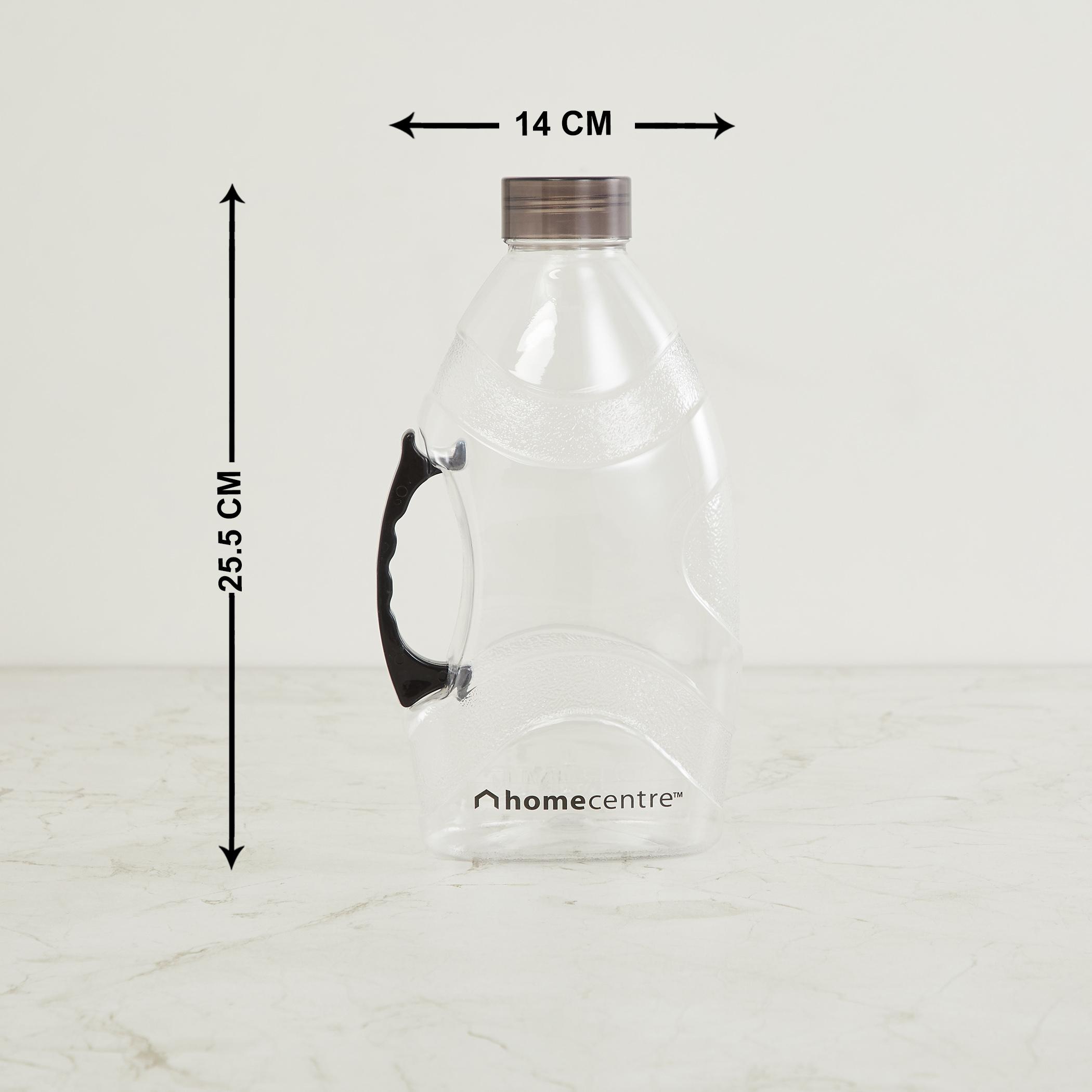 Corsica Set of 2 Polypropylene Water Bottles - 1.3L in Black