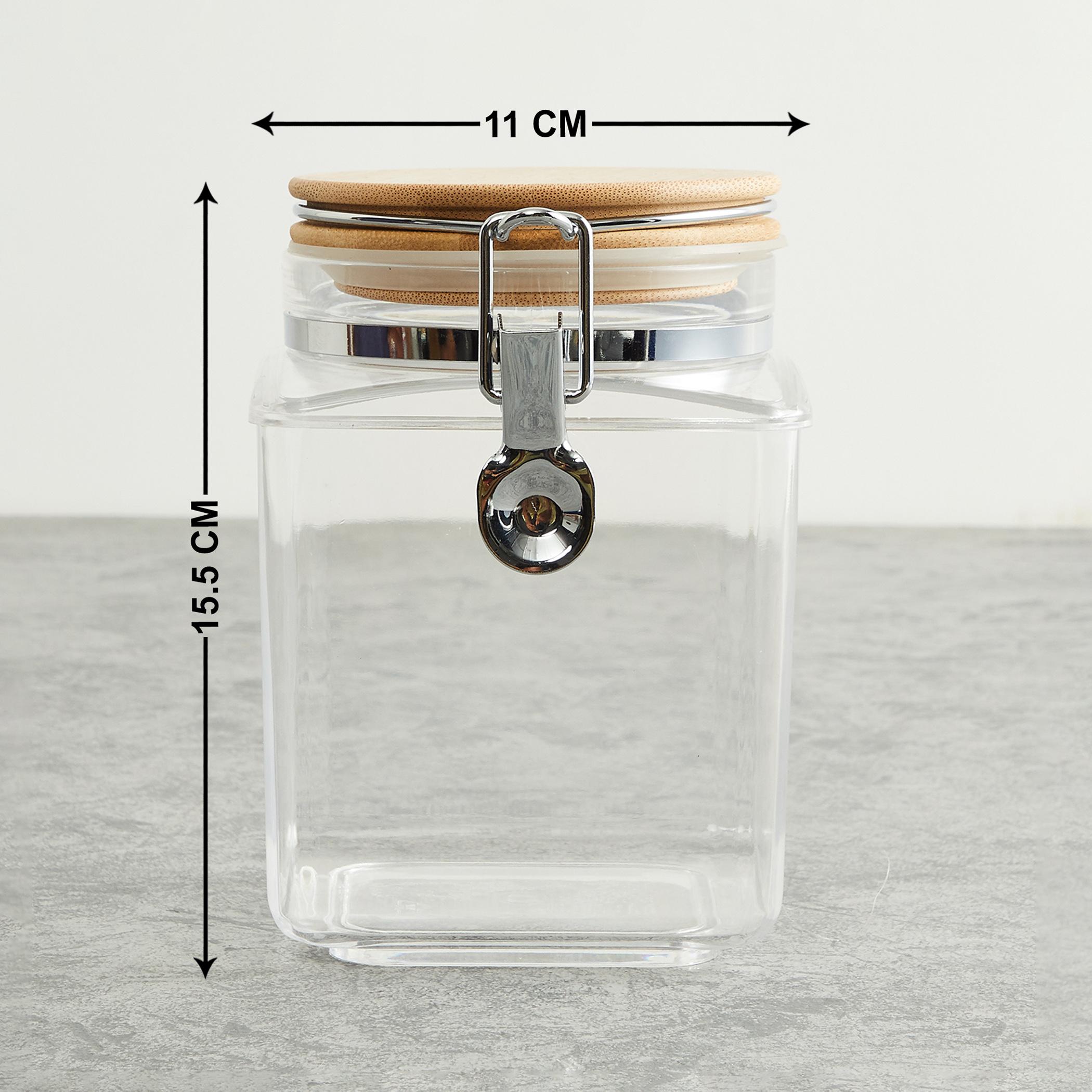 Palestine Acrylic Square Canister - 1.2L in Transparent