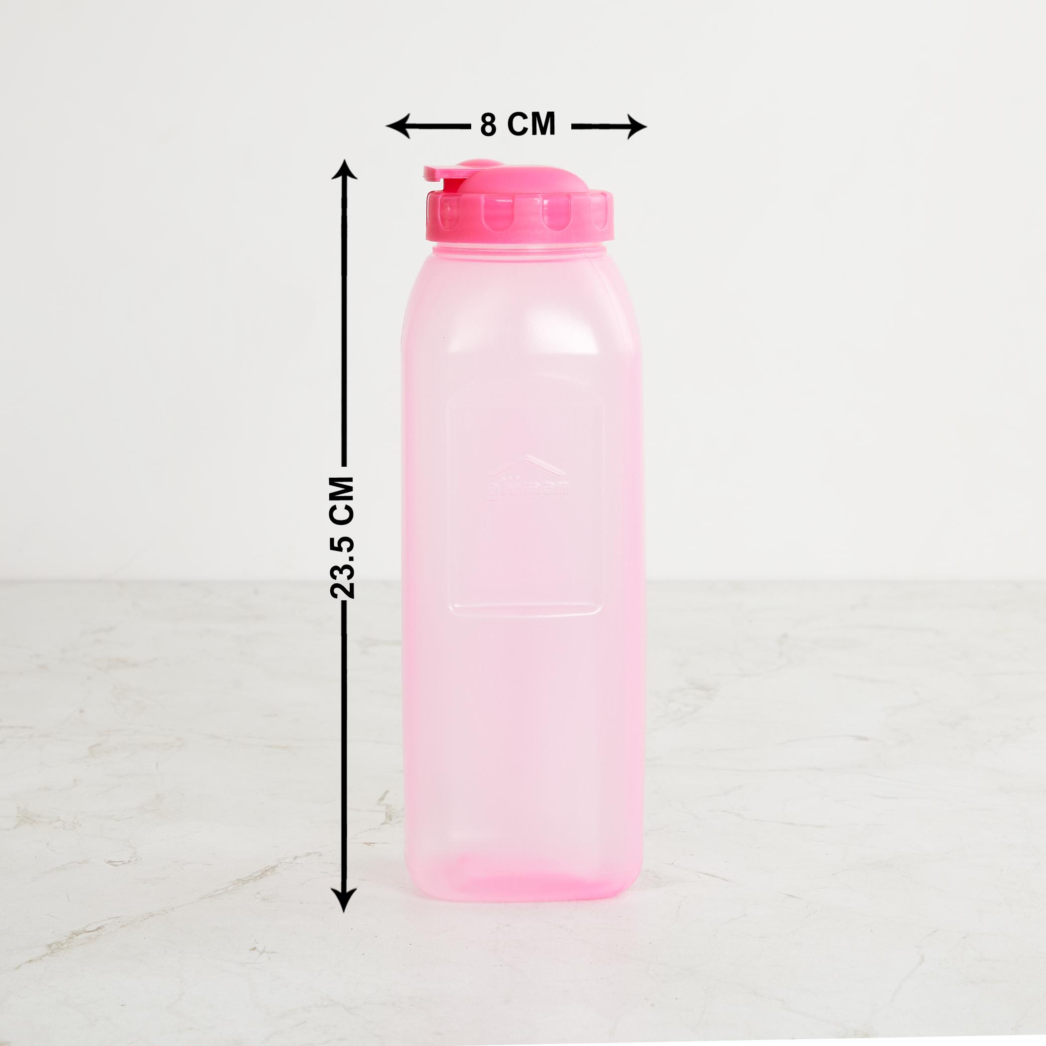 Corsica Oasis Set of 6 Square Spout Bottles - 1.2L in Multicolour