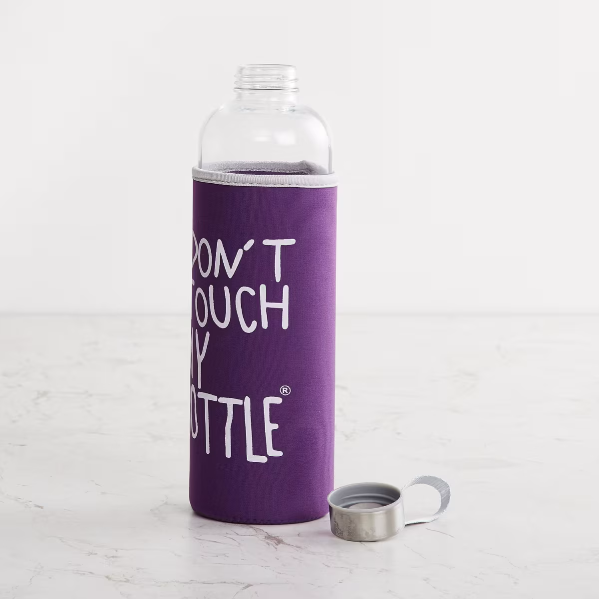 Corsica Essentials Glass Bottle with Cover - 1L in Transparent