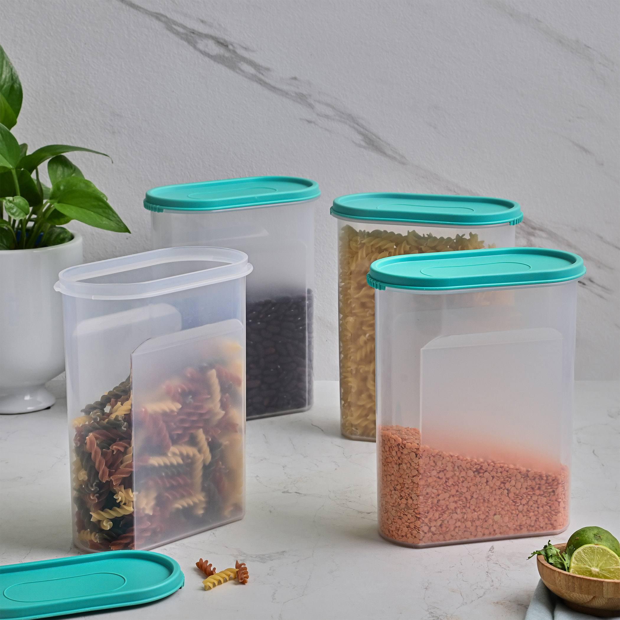 Barbados Set of 4 Polypropylene Storage Containers - 2.5L in Blue