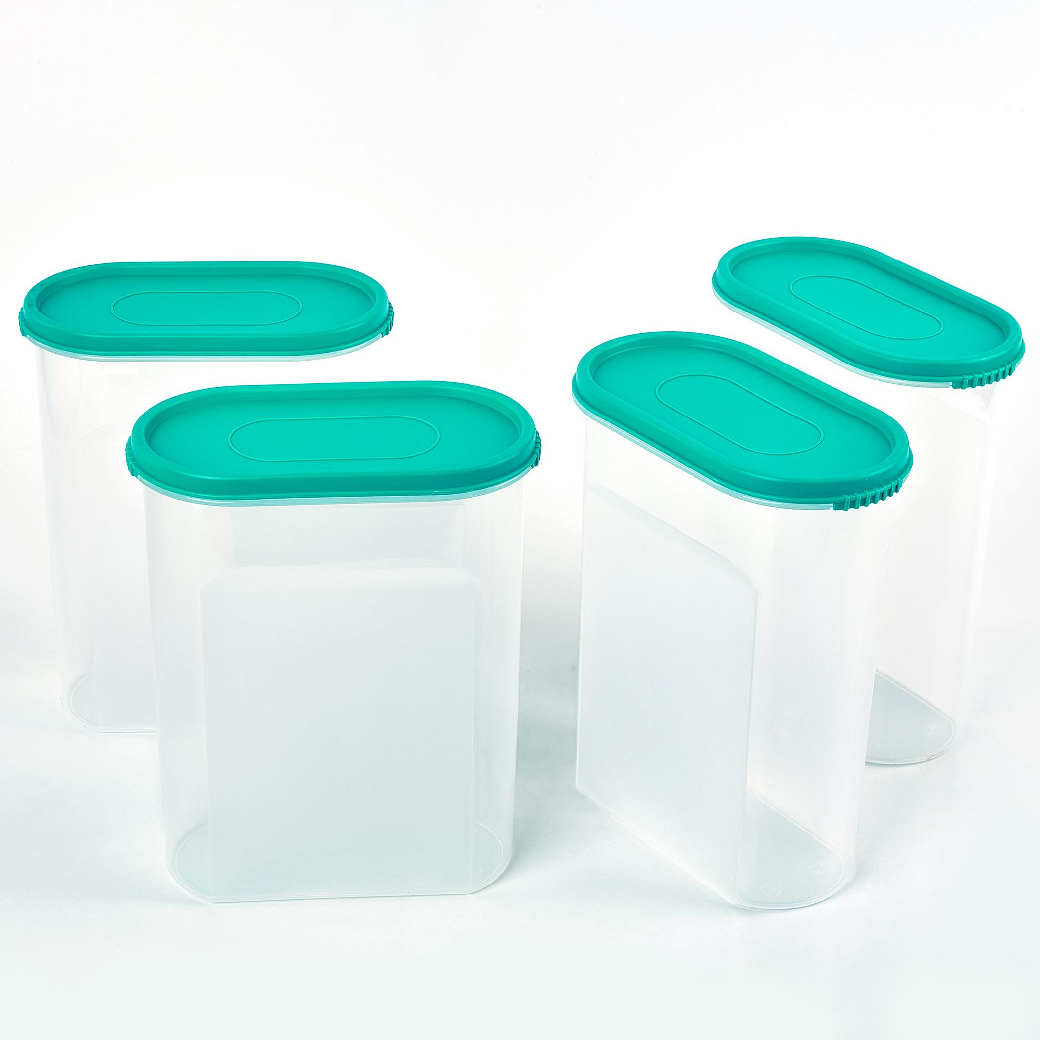 Barbados Set of 4 Polypropylene Storage Containers - 2.5L in Blue