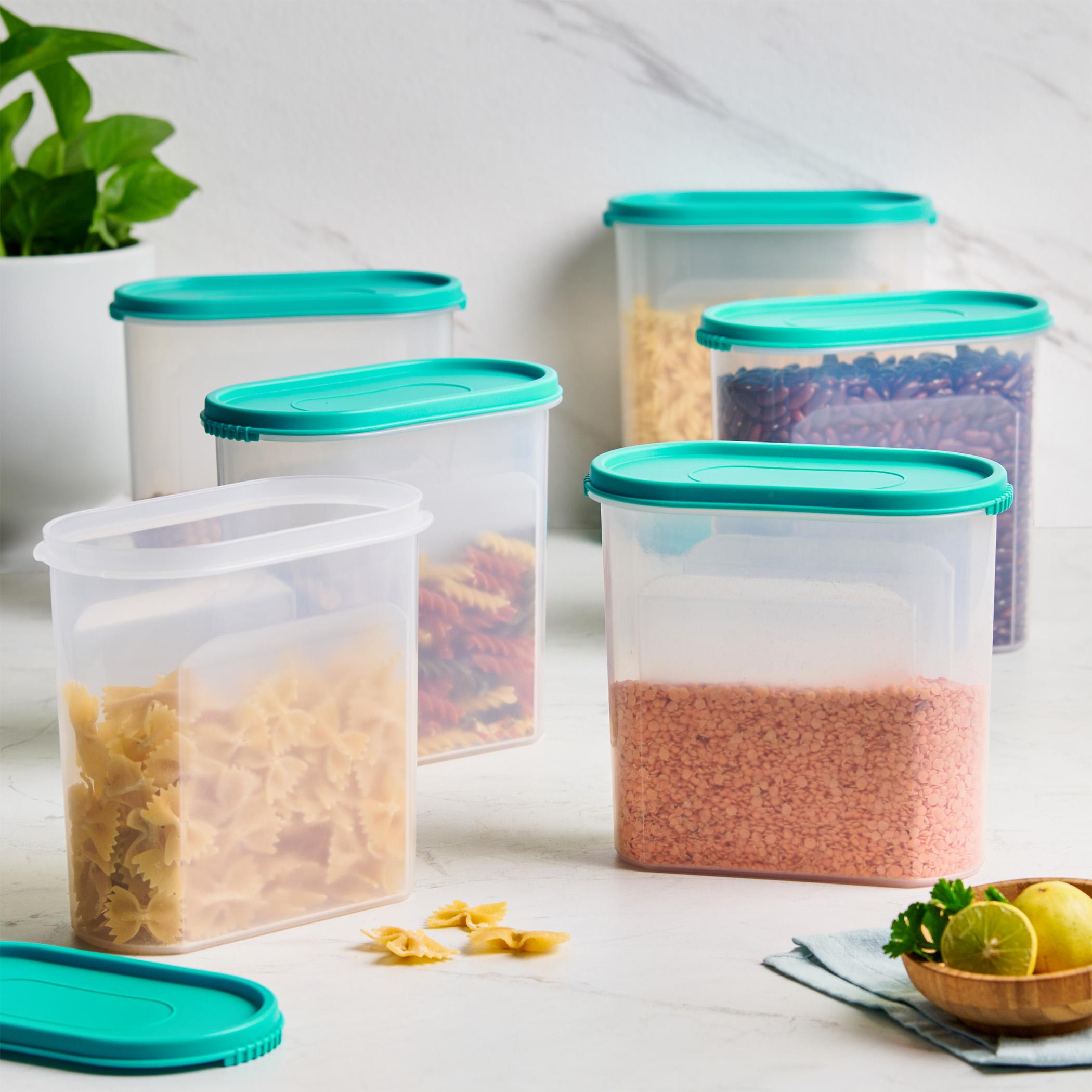 Barbados Set of 6 Polypropylene Containers - 1.7L in Teal