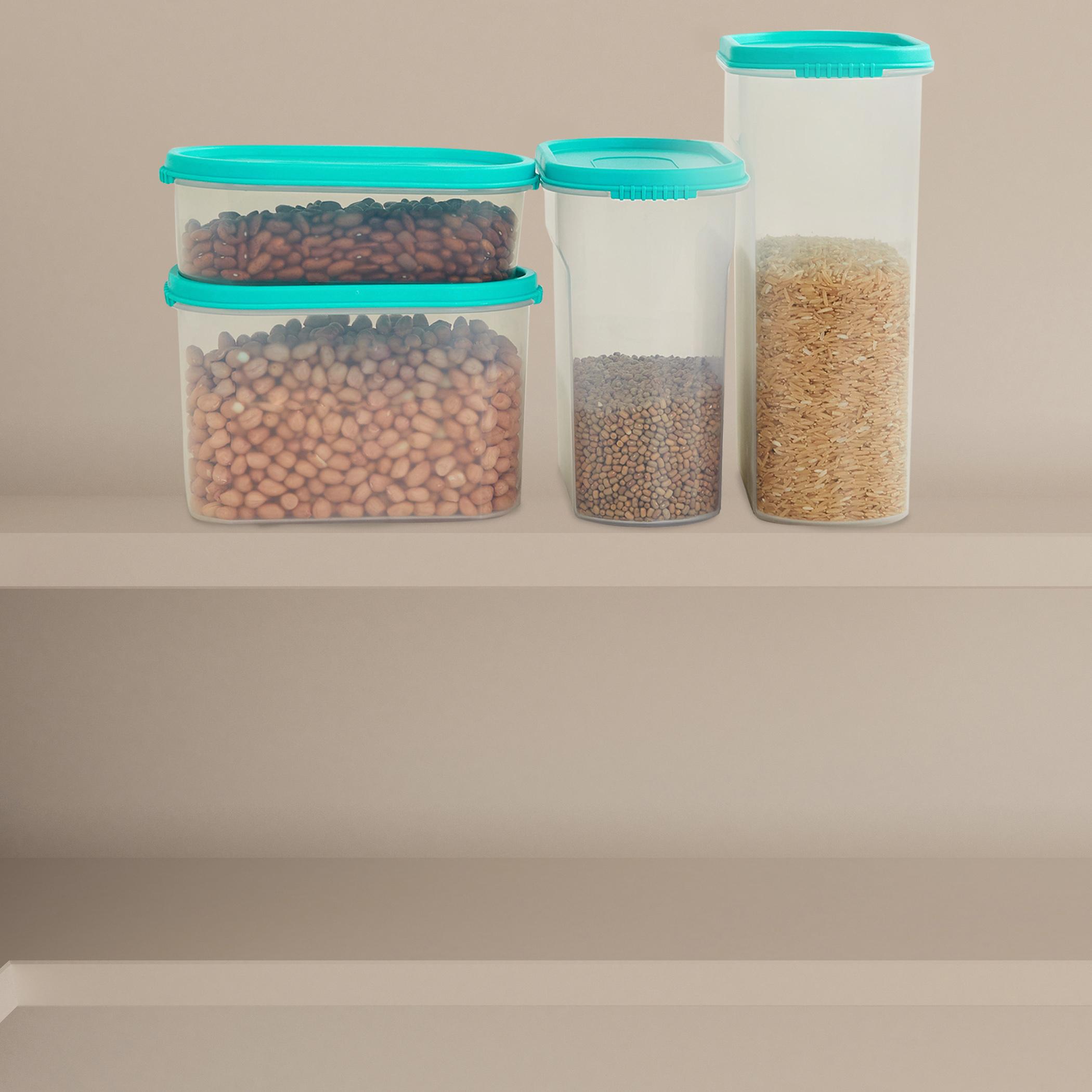 Barbados Set of 6 Polypropylene Containers - 1.7L in Teal