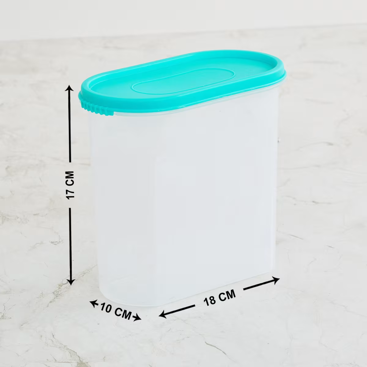 Barbados Set of 6 Polypropylene Containers - 1.7L in Teal