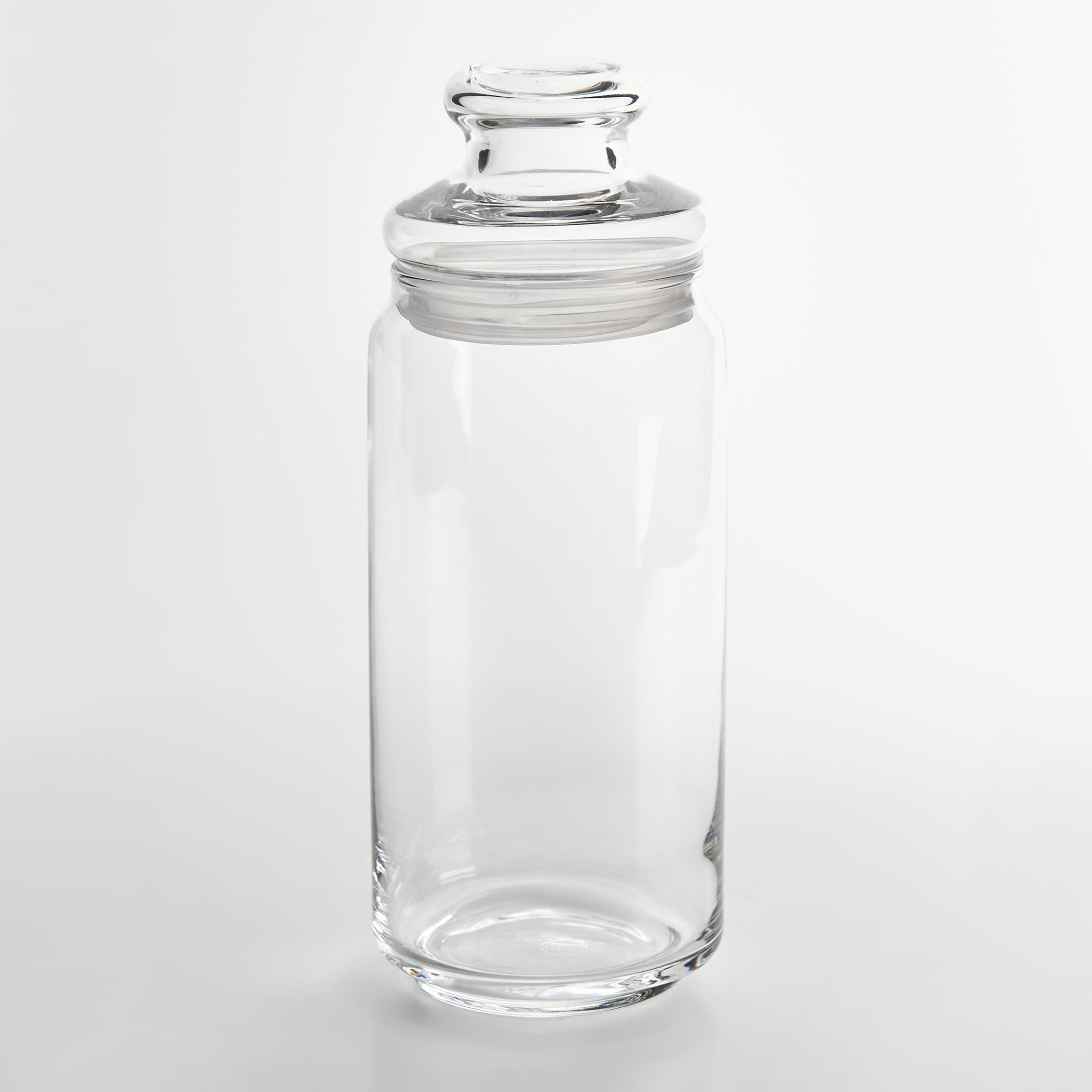OCEAN Set of 2 Glass Pop Jars - 1L in Transparent