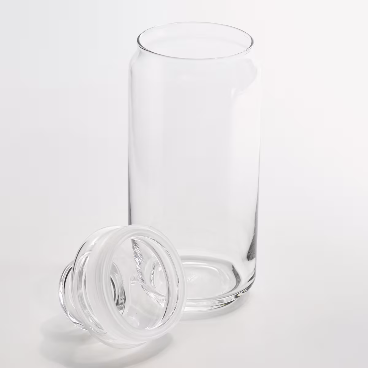 OCEAN Set of 2 Glass Pop Jars - 1L in Transparent