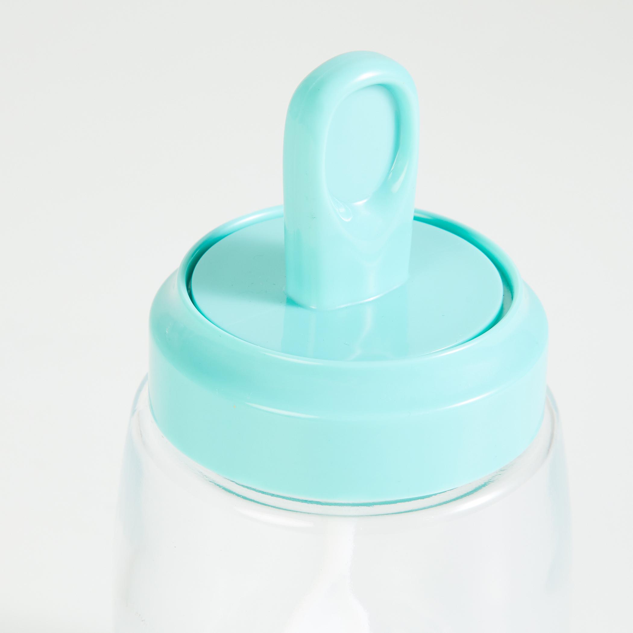 Pamolive Glass Condiment Jar with Spoon - 290ml in Blue