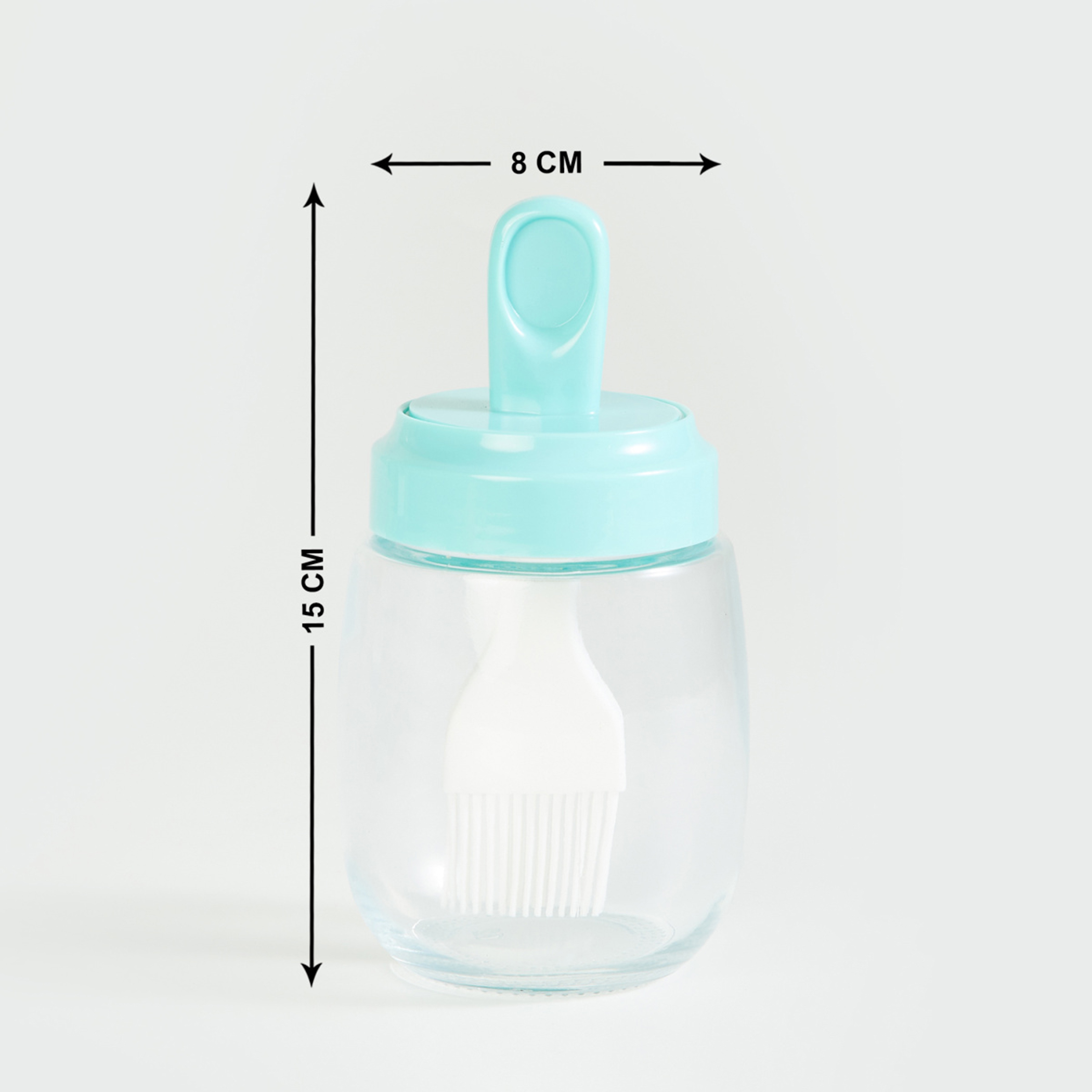 Pamolive Glass Oil Bottle with Drip Brush - 290ml in Transparent